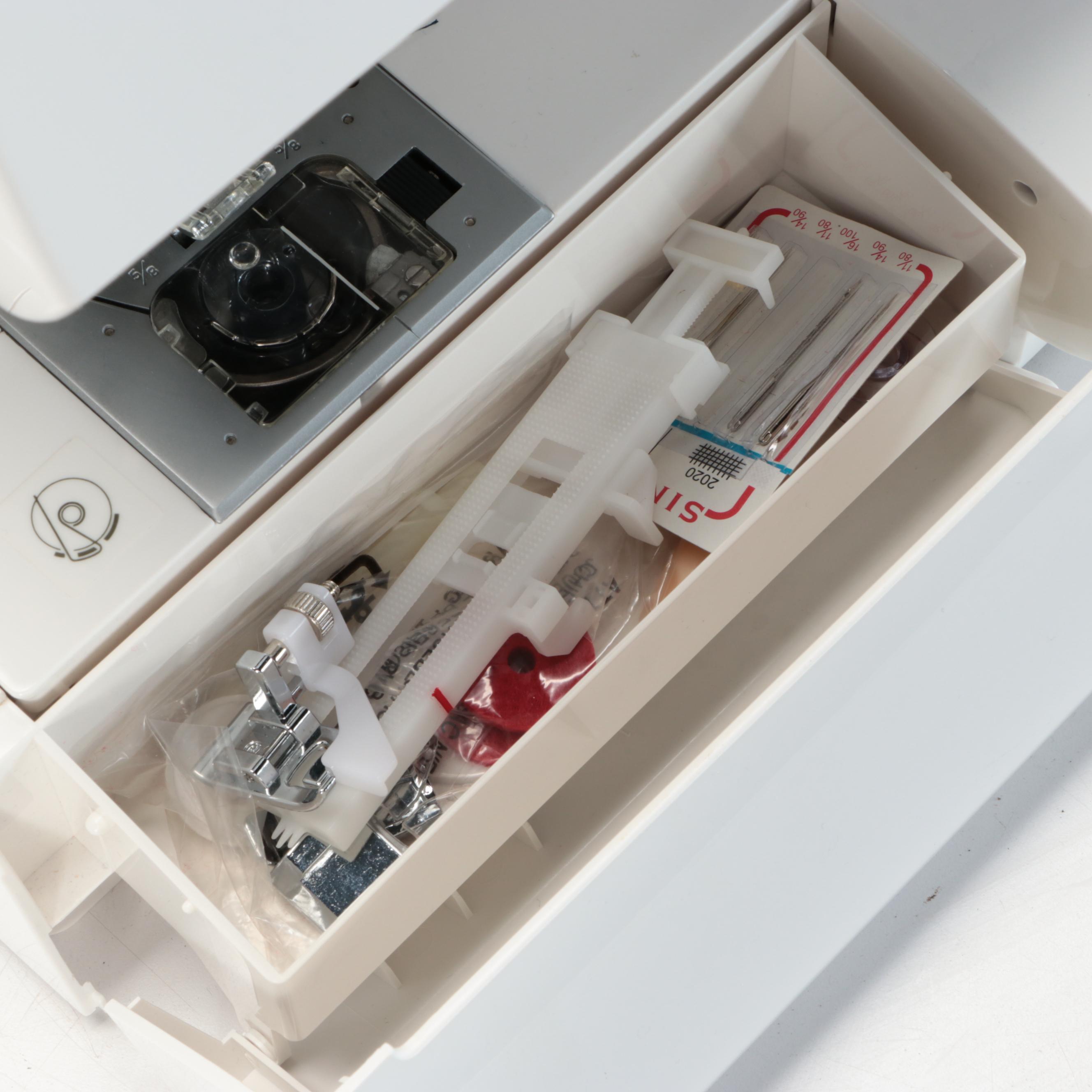 Singer "Confidence" Sewing Machine with Tapestry Wheeled Carry Case