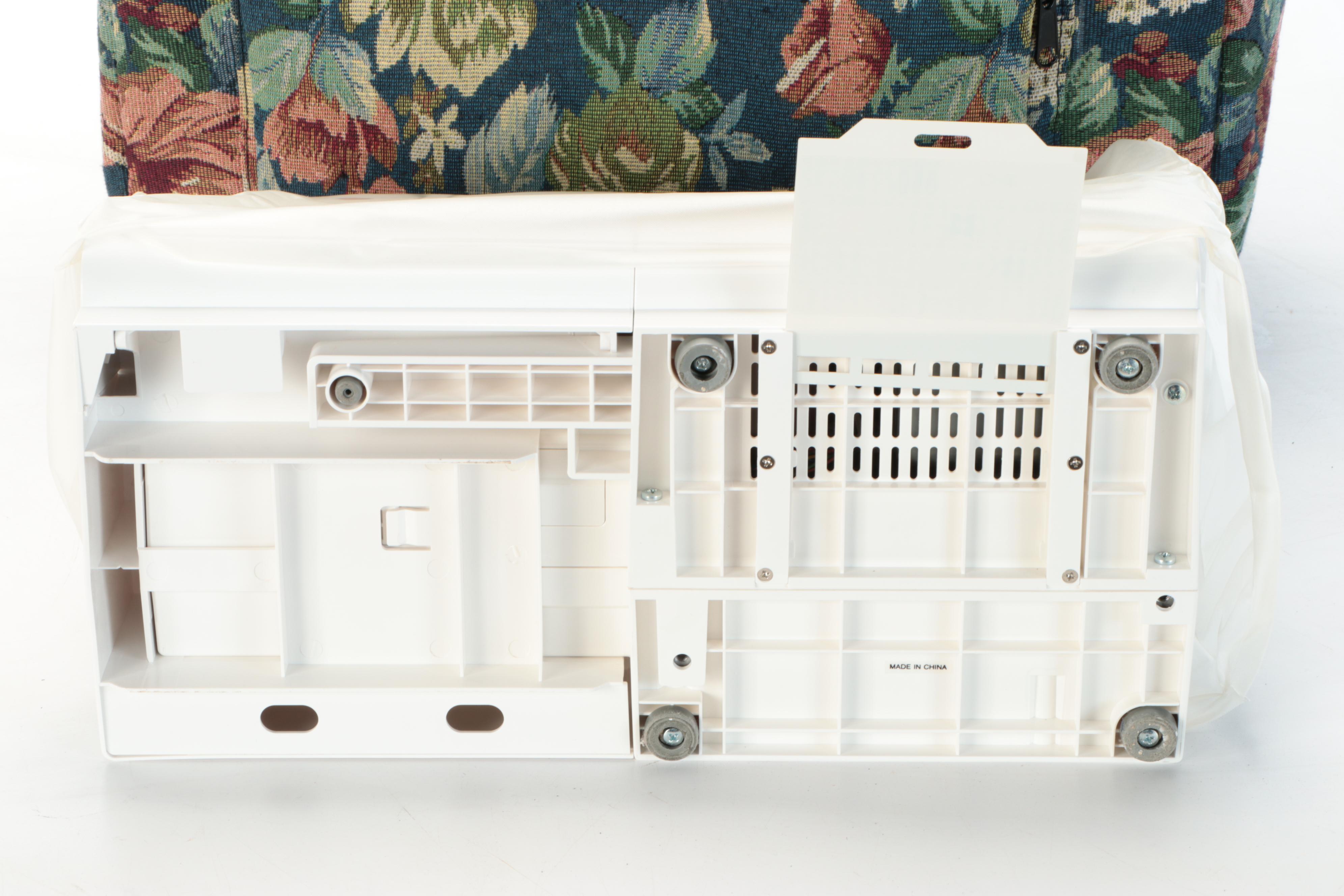 Singer "Confidence" Sewing Machine with Tapestry Wheeled Carry Case