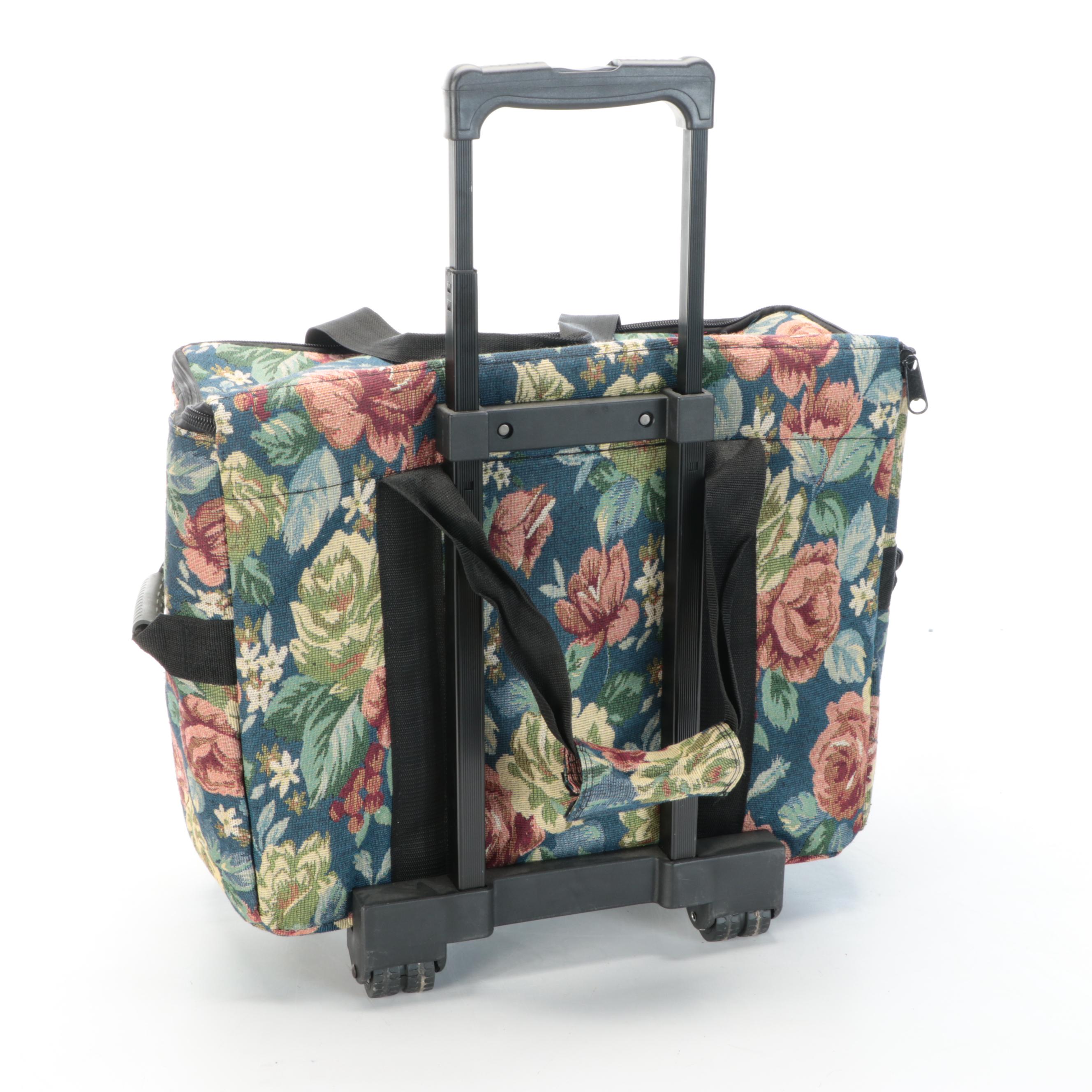 Singer "Confidence" Sewing Machine with Tapestry Wheeled Carry Case