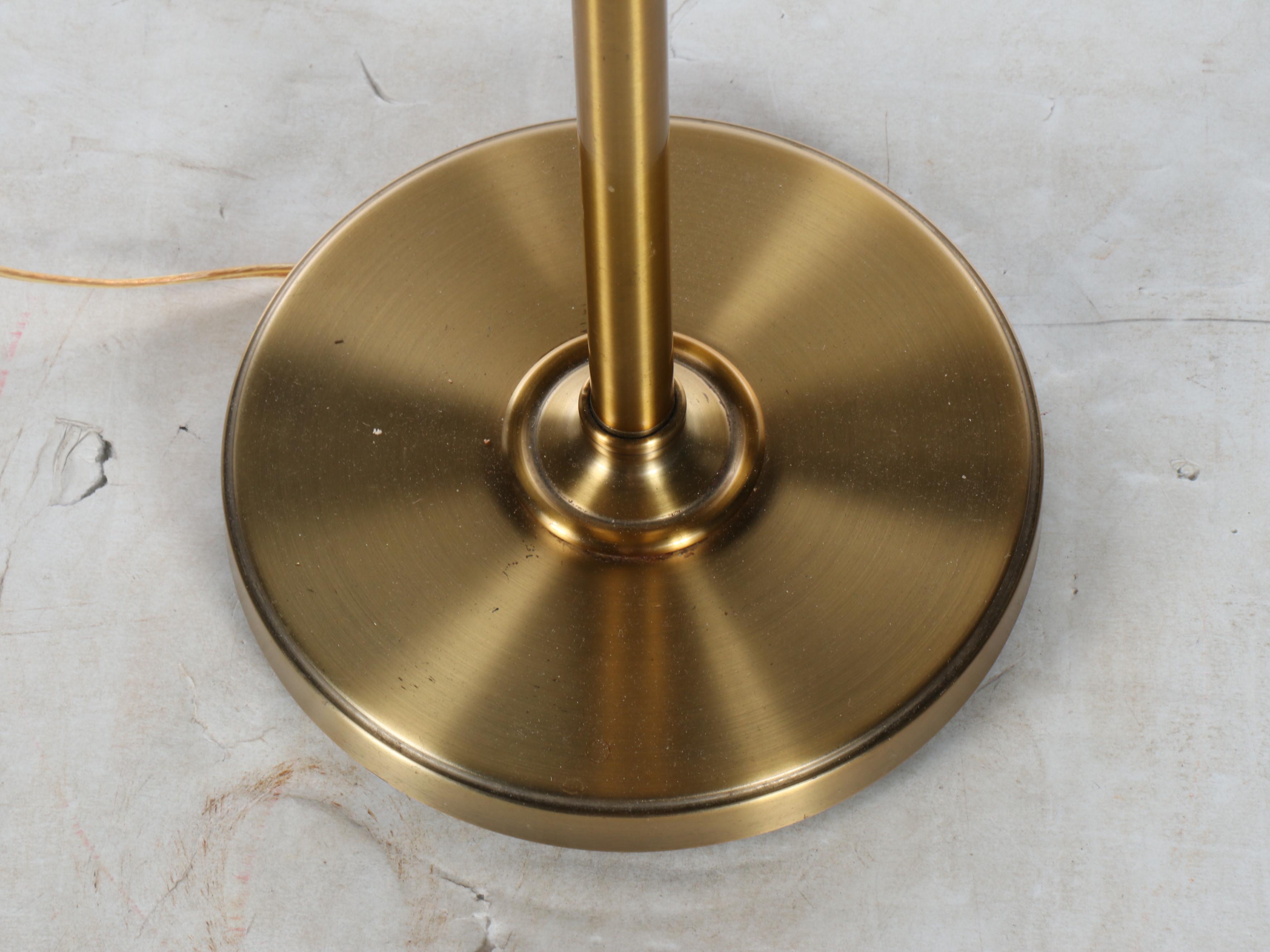 Brass Finish Metal Reading Floor Lamp, 2004