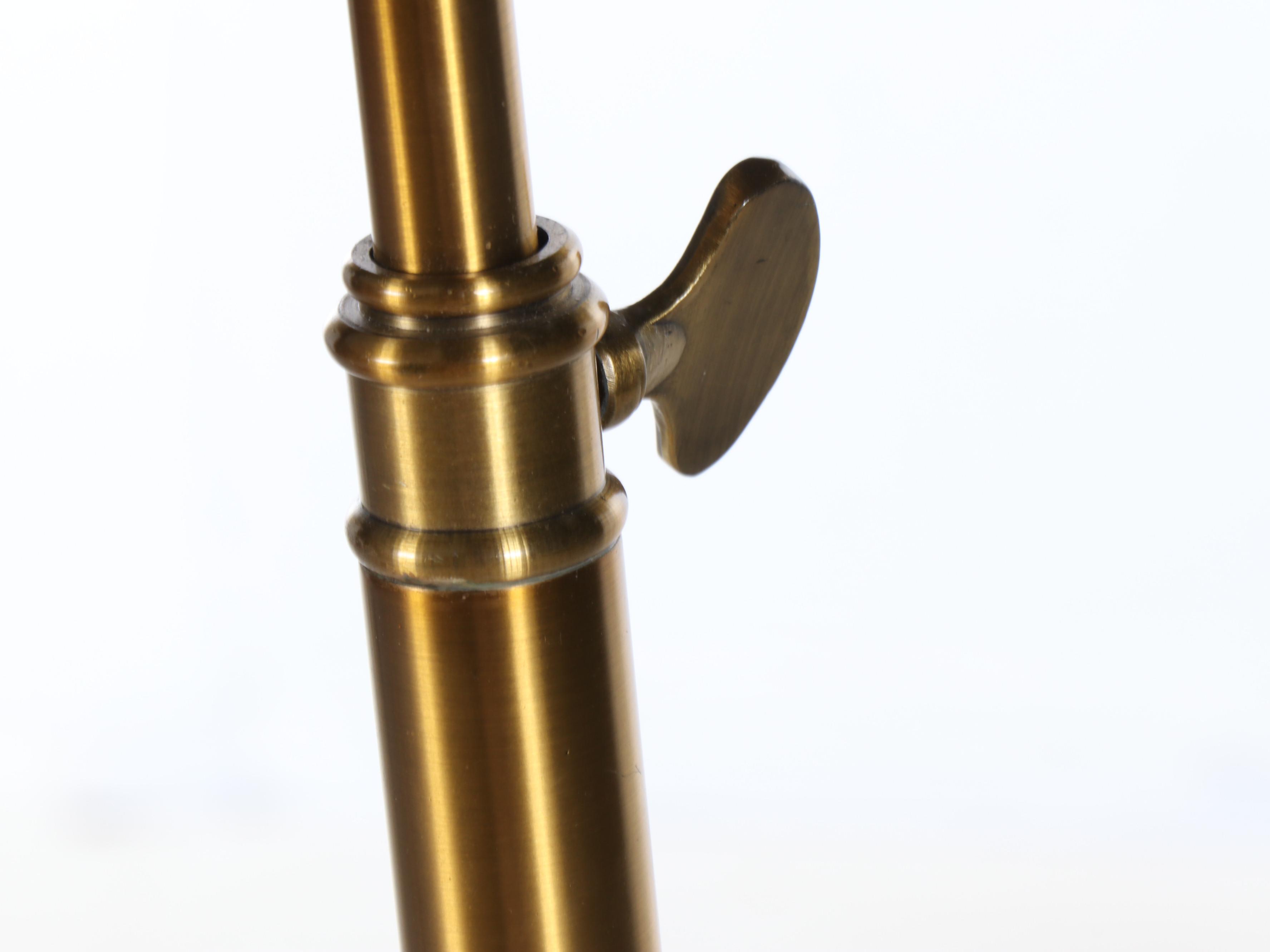 Brass Finish Metal Reading Floor Lamp, 2004