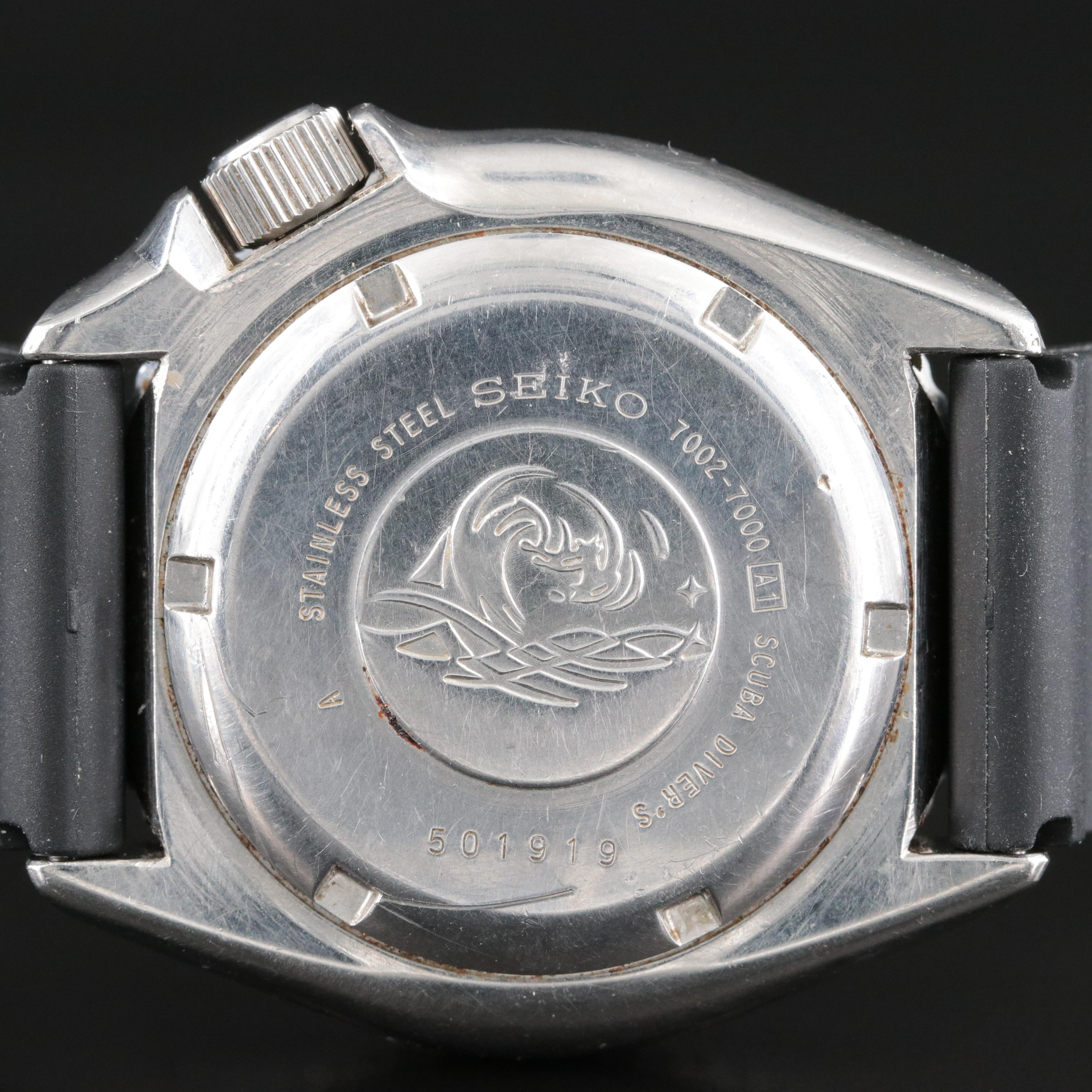 Vintage Seiko Scuba Diver's 150m Date Automatic Model 7002 Watch