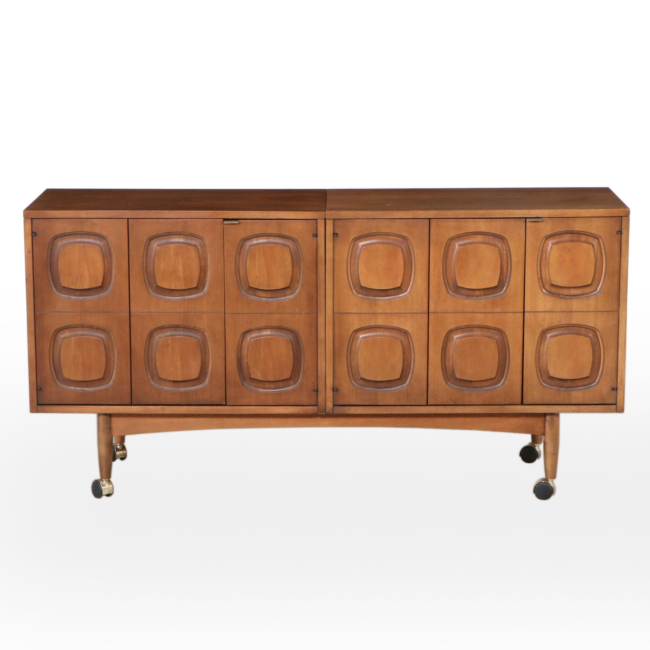 Broyhill "Spectra" Walnut Credenza, Mid-20th Century