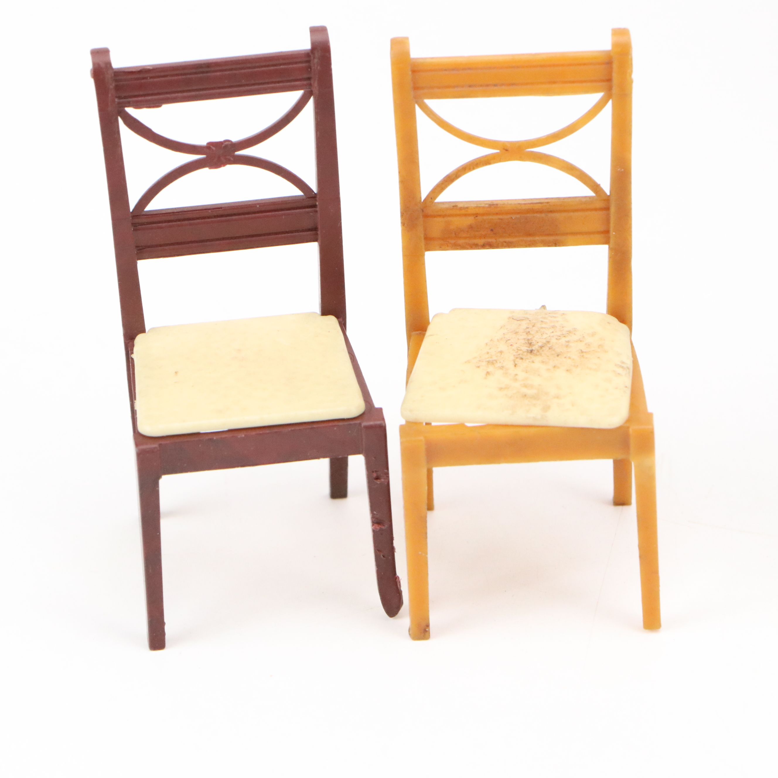 Handmade Wood Dollhouse with Figures and Furniture, Late 20th Century