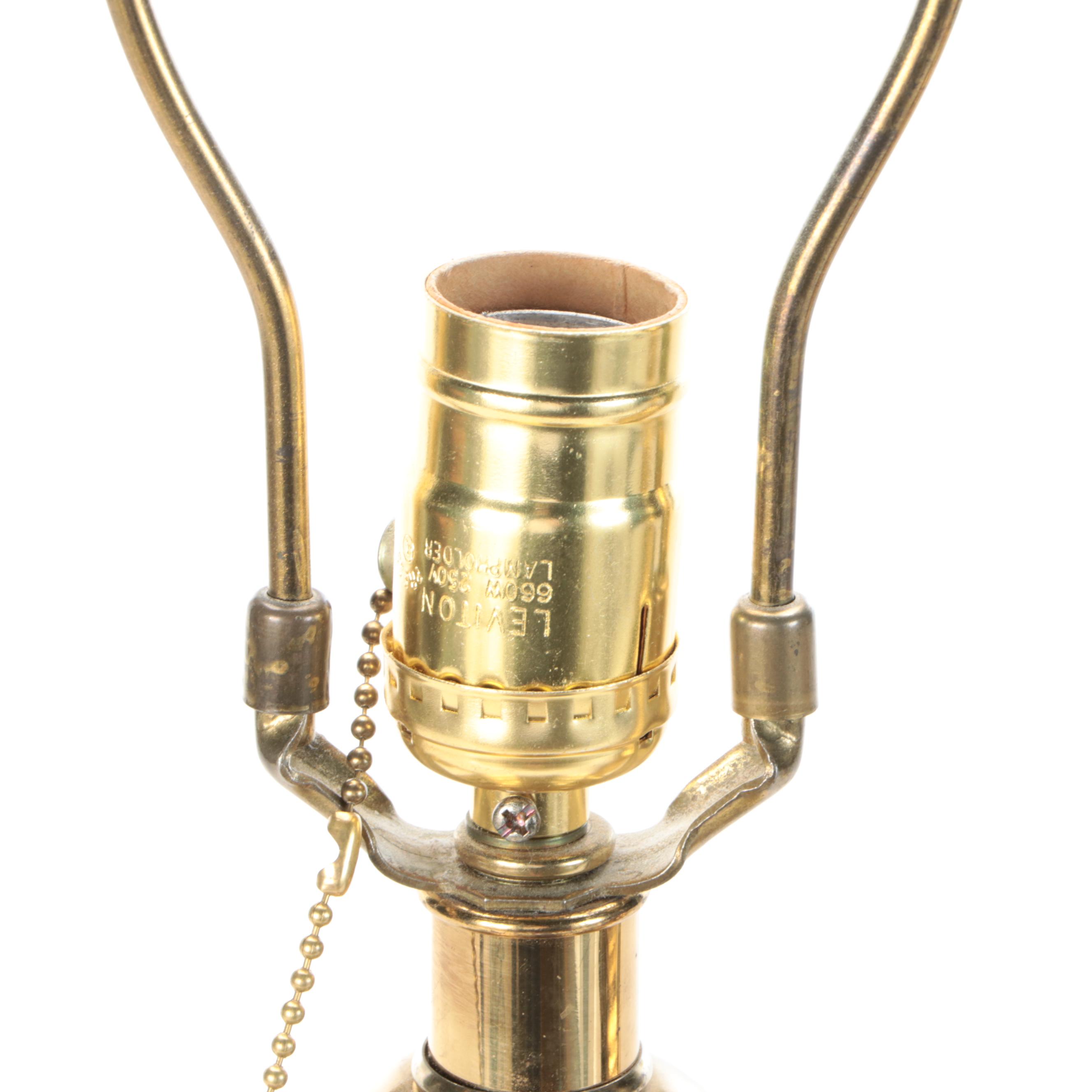 Pair of Ethan Allen Lacqured Brass Tea Canister Style Table Lamps, Vintage