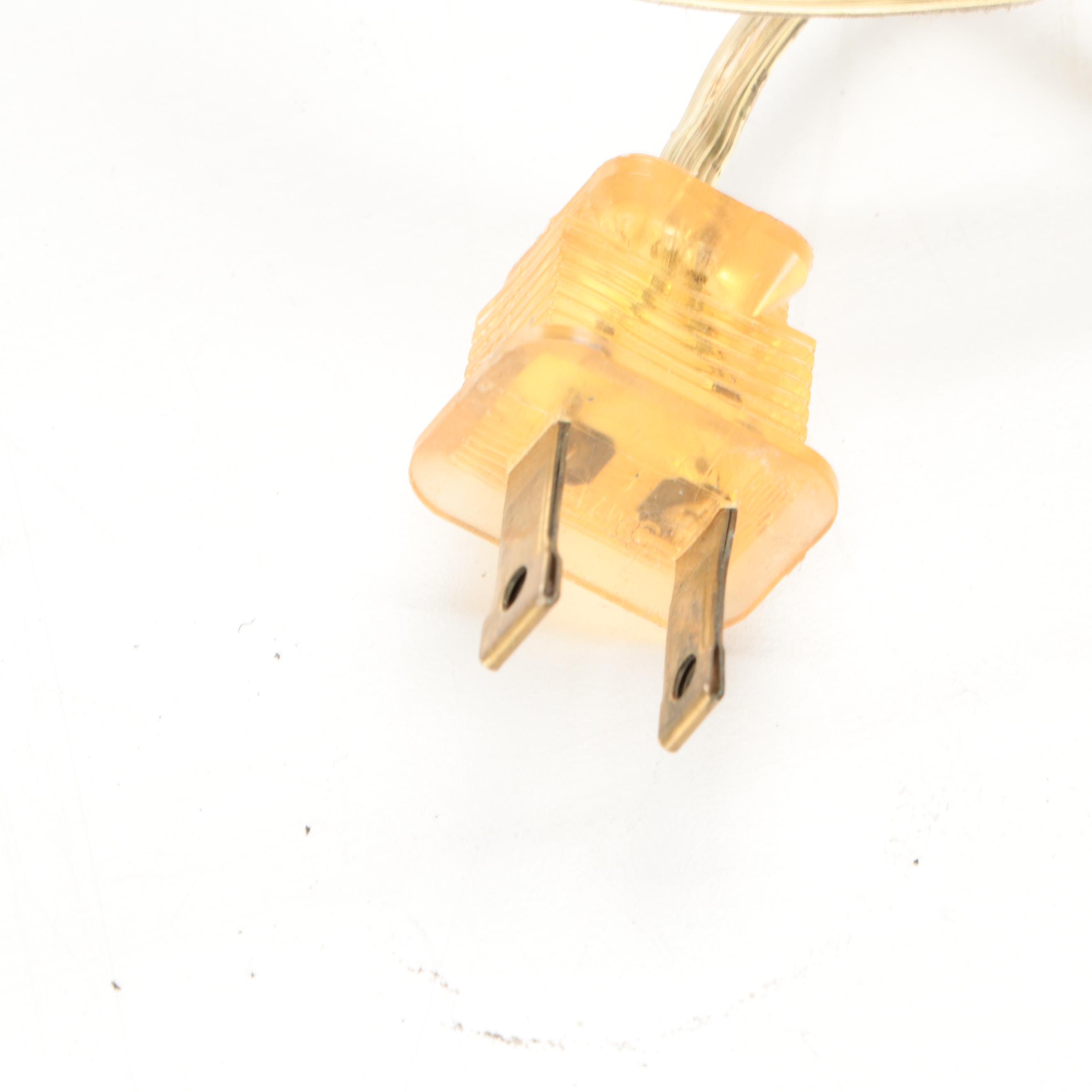 Pair of Ethan Allen Lacqured Brass Tea Canister Style Table Lamps, Vintage