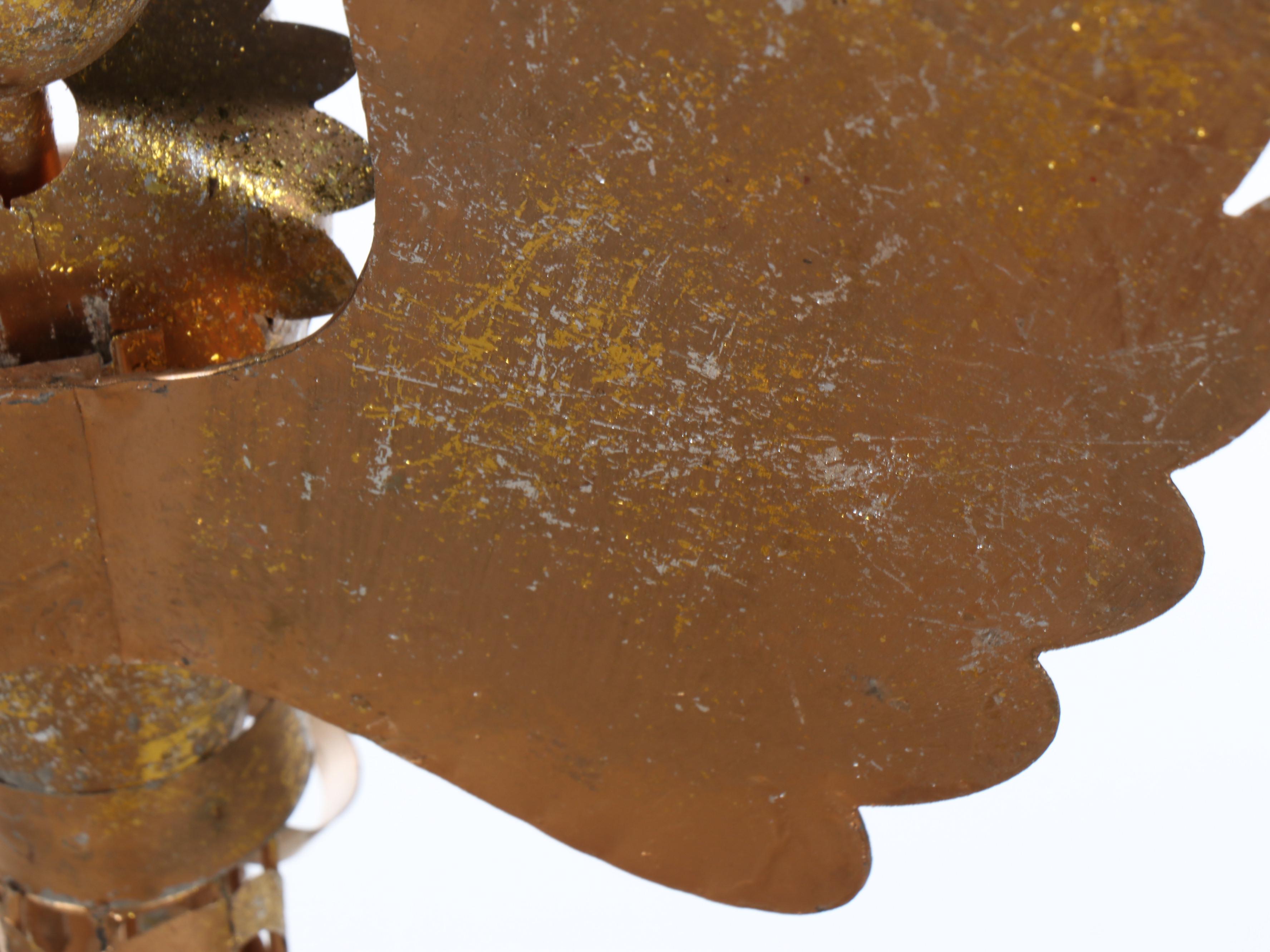 Trumpeting Angels on Cornucopias Gold Finish Metal Figures