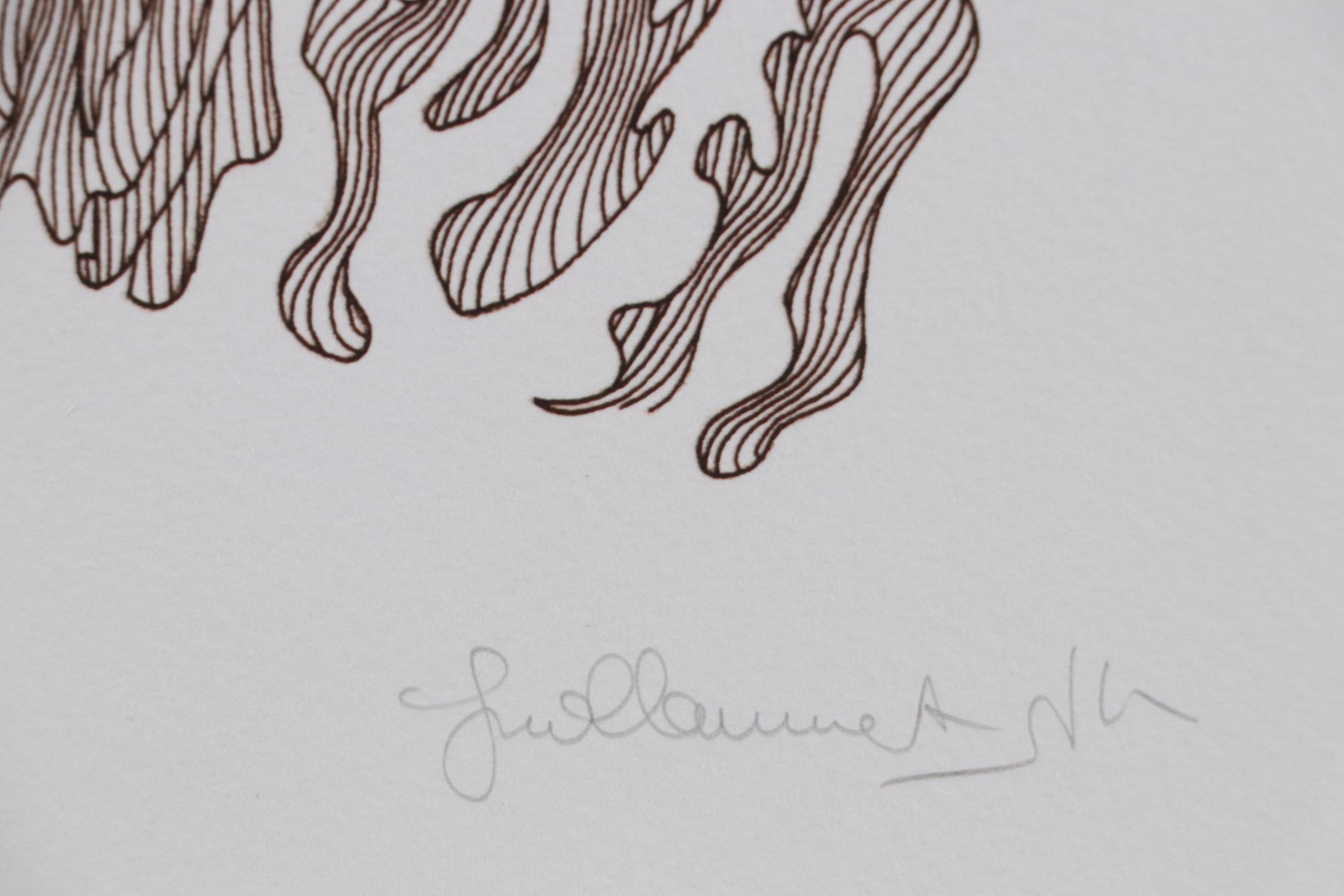 Guillaume Azoulay Stylized Line Giclées with Gathered Figures, 2000