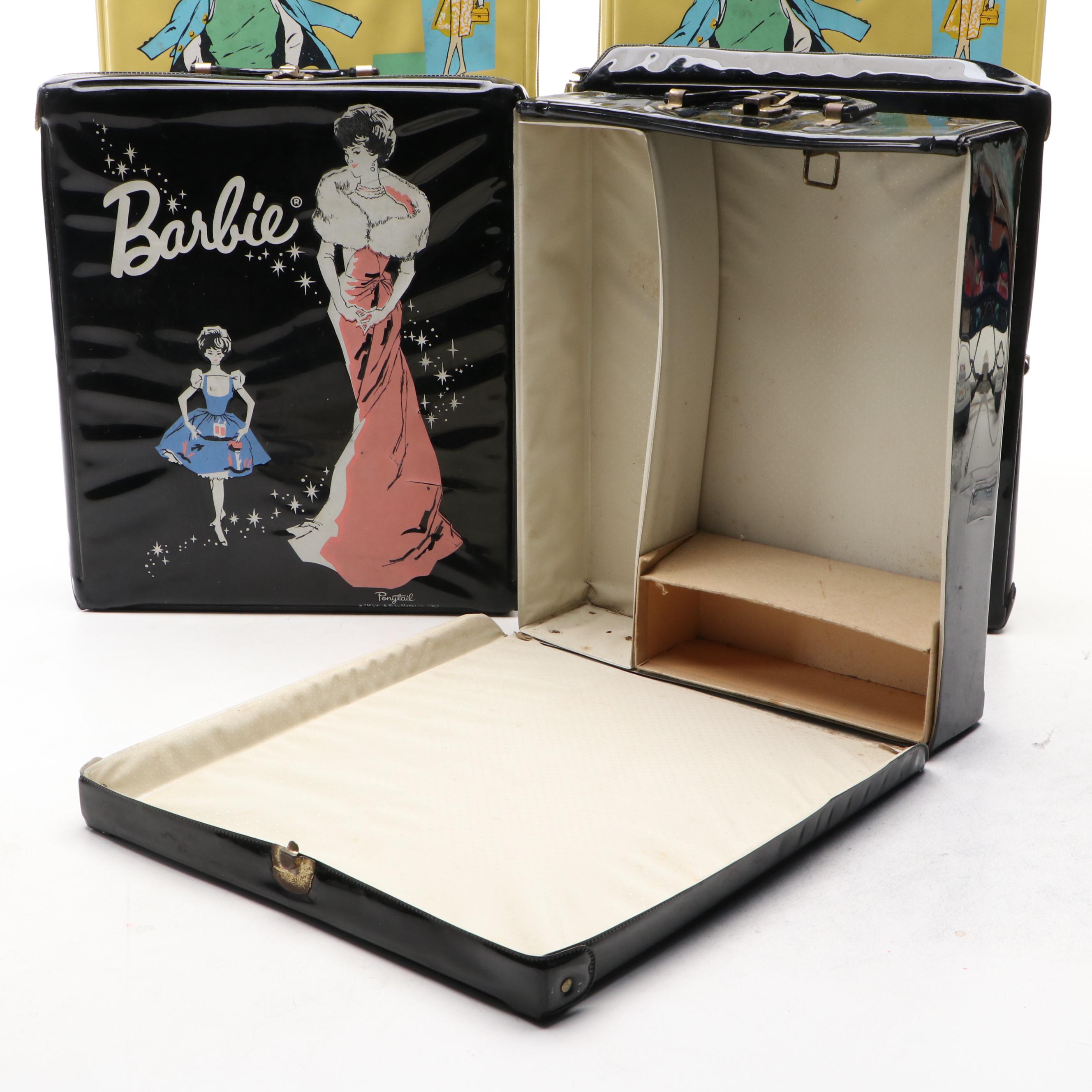 Mattel Barbie and Ken Doll Cases with Ideal Toy Corp Tammy Doll Case, Mid-20th C