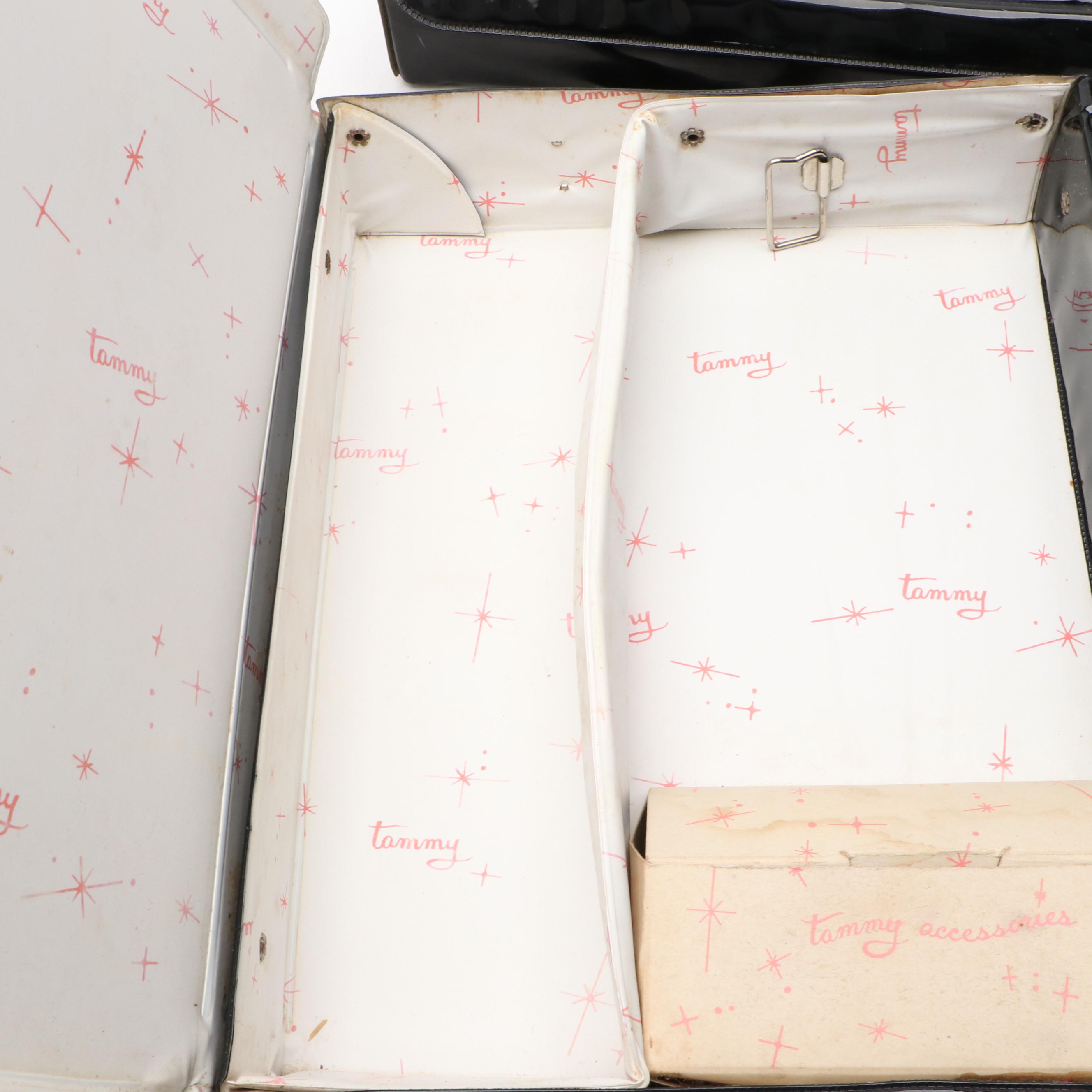 Mattel Barbie and Ken Doll Cases with Ideal Toy Corp Tammy Doll Case, Mid-20th C