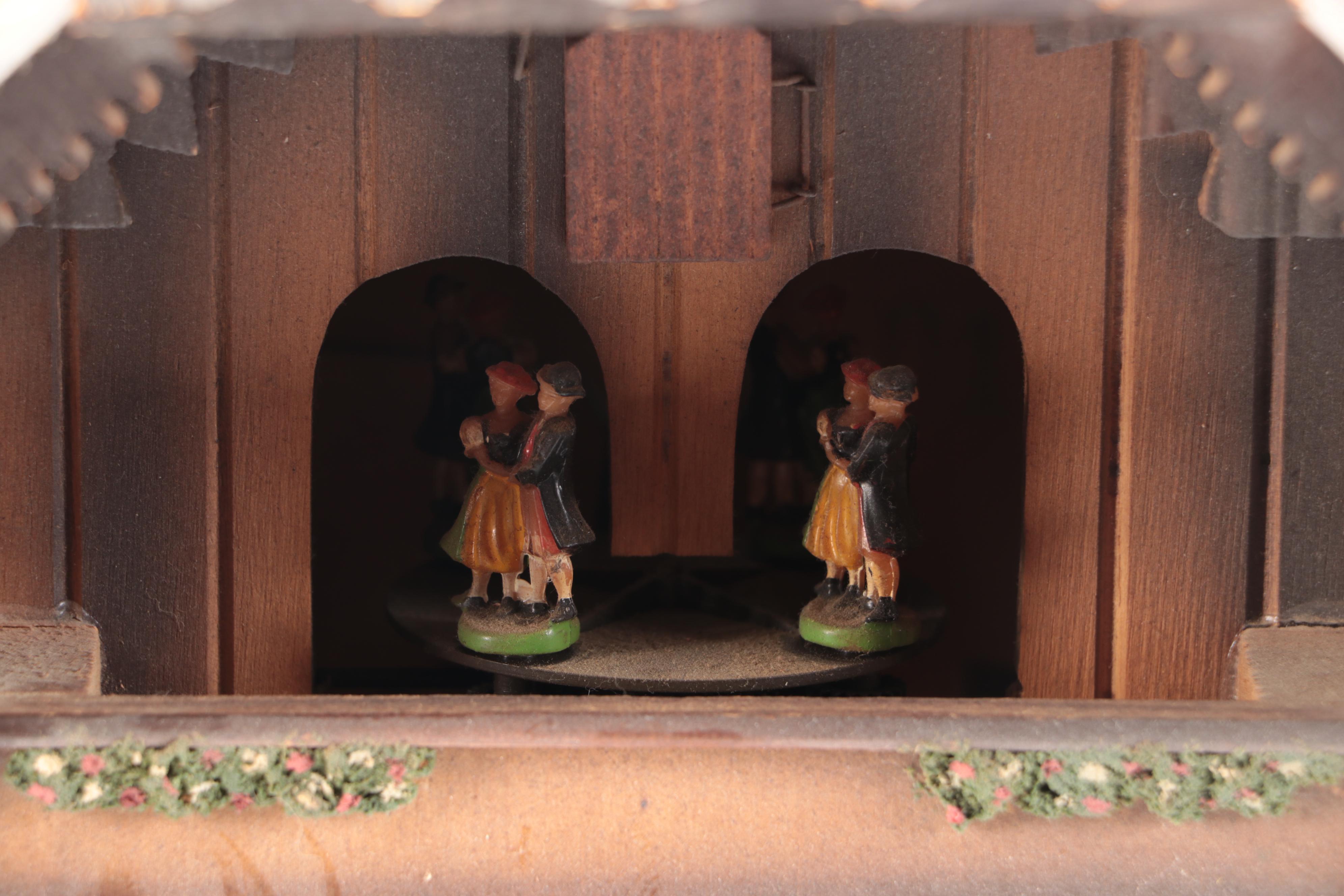 Albert Schwab Chalet Style Wooden Cuckoo Wall Clock, Mid to Late 20th C.