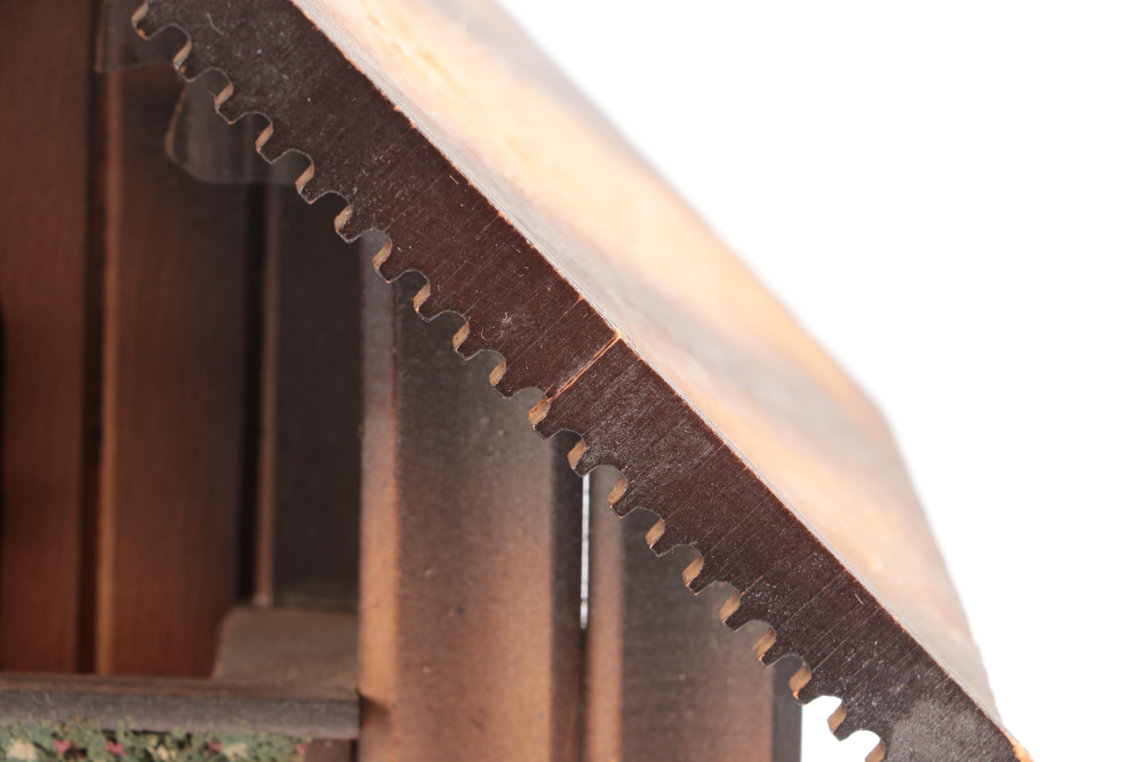 Albert Schwab Chalet Style Wooden Cuckoo Wall Clock, Mid to Late 20th C.