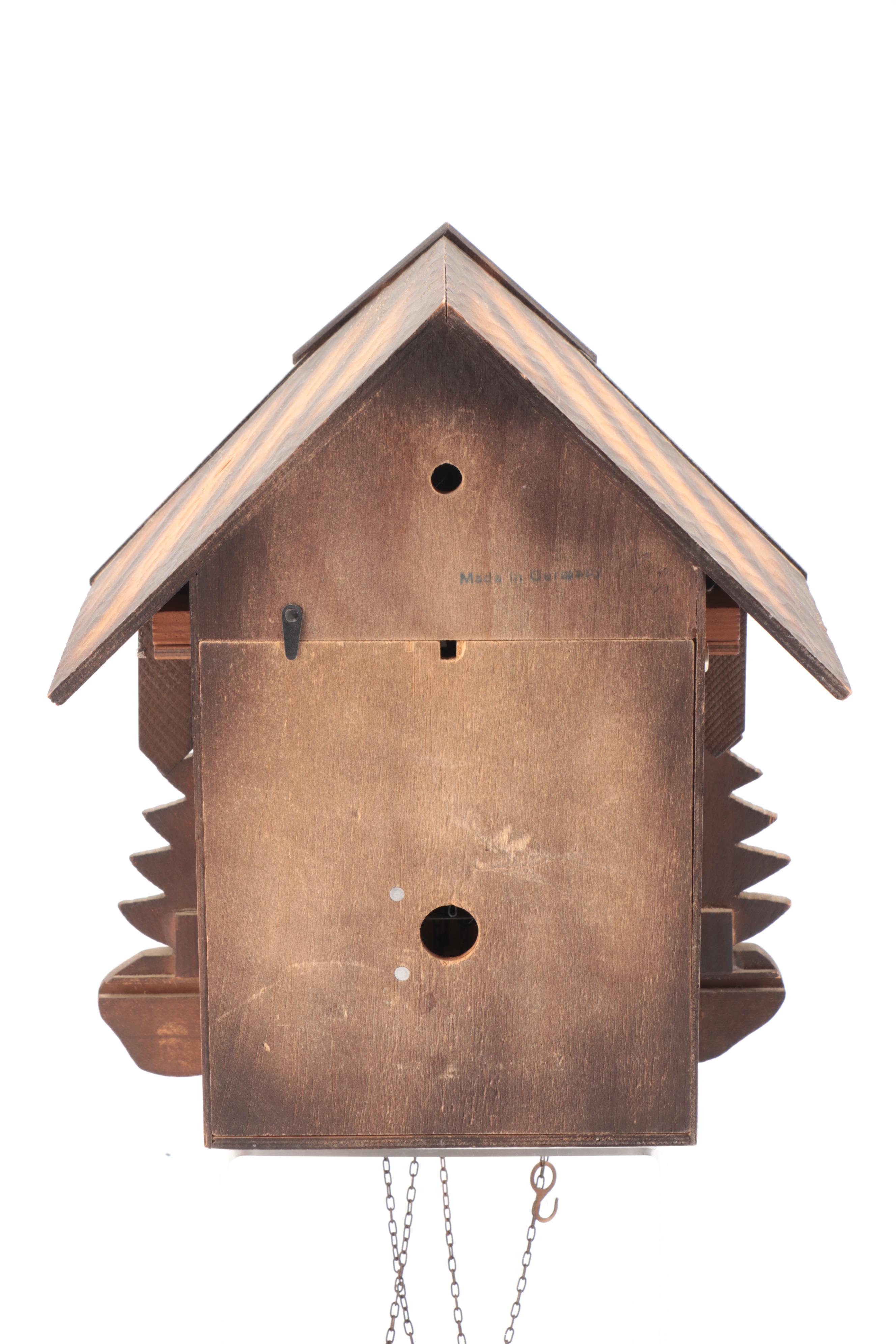 Albert Schwab Chalet Style Wooden Cuckoo Wall Clock, Mid to Late 20th C.