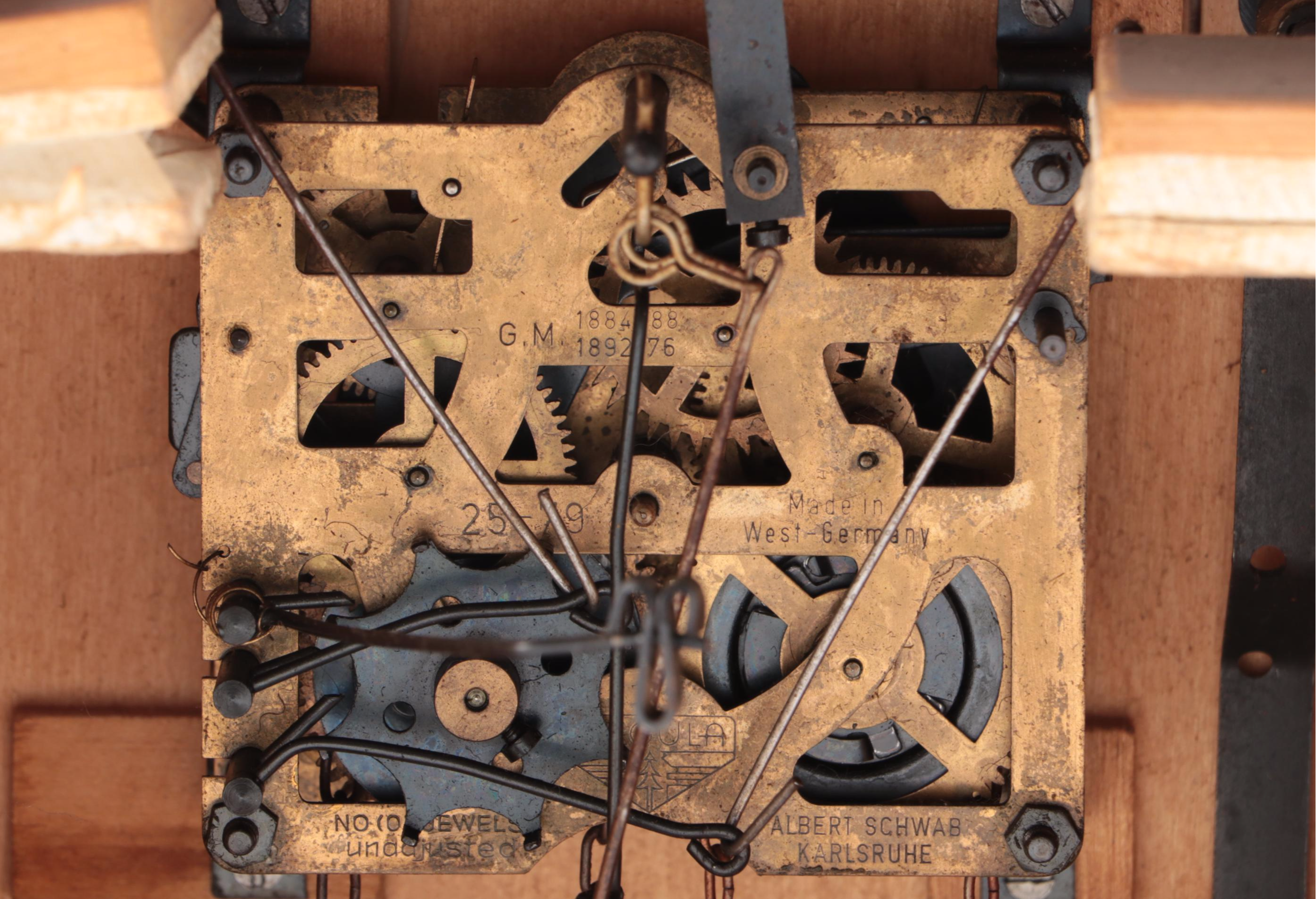 Albert Schwab Chalet Style Wooden Cuckoo Wall Clock, Mid to Late 20th C.