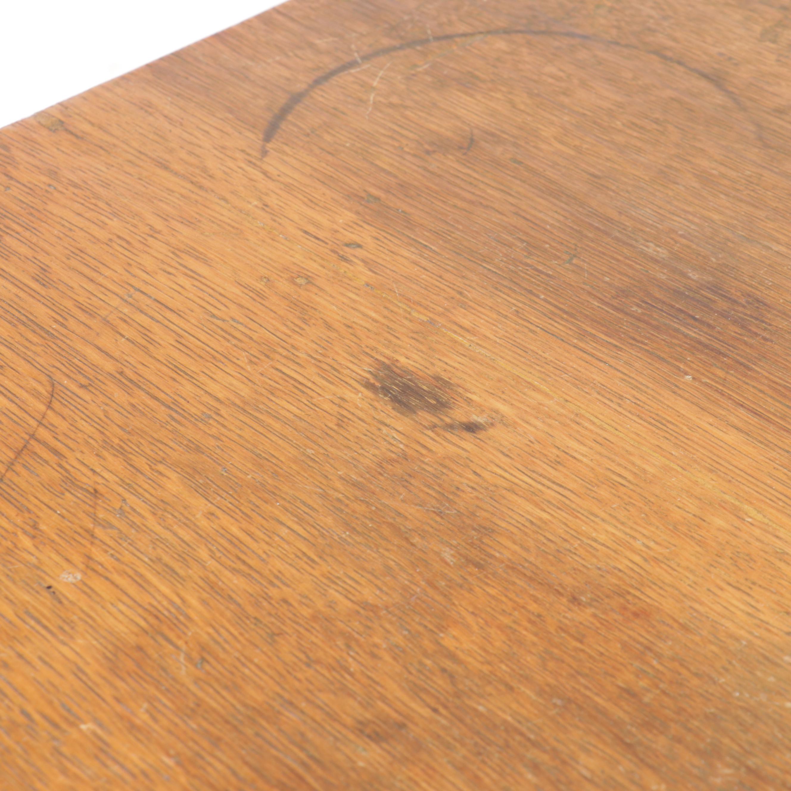 Victorian Eastlake Oak Drop-Front Cabinet, Late 19th/Early 20th Century