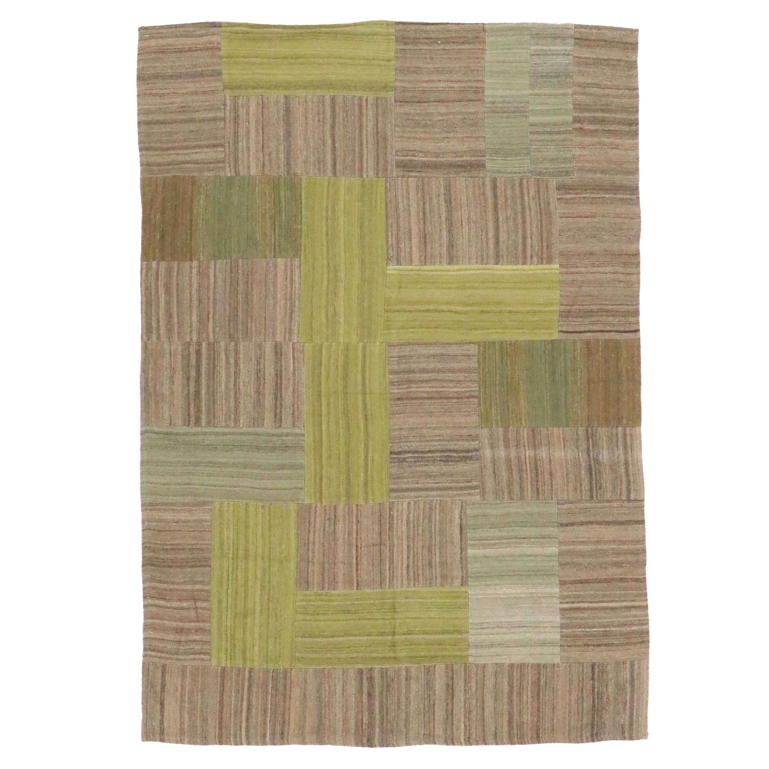 5'6 x 7'10 Handmade Turkish Patchwork Area Rug