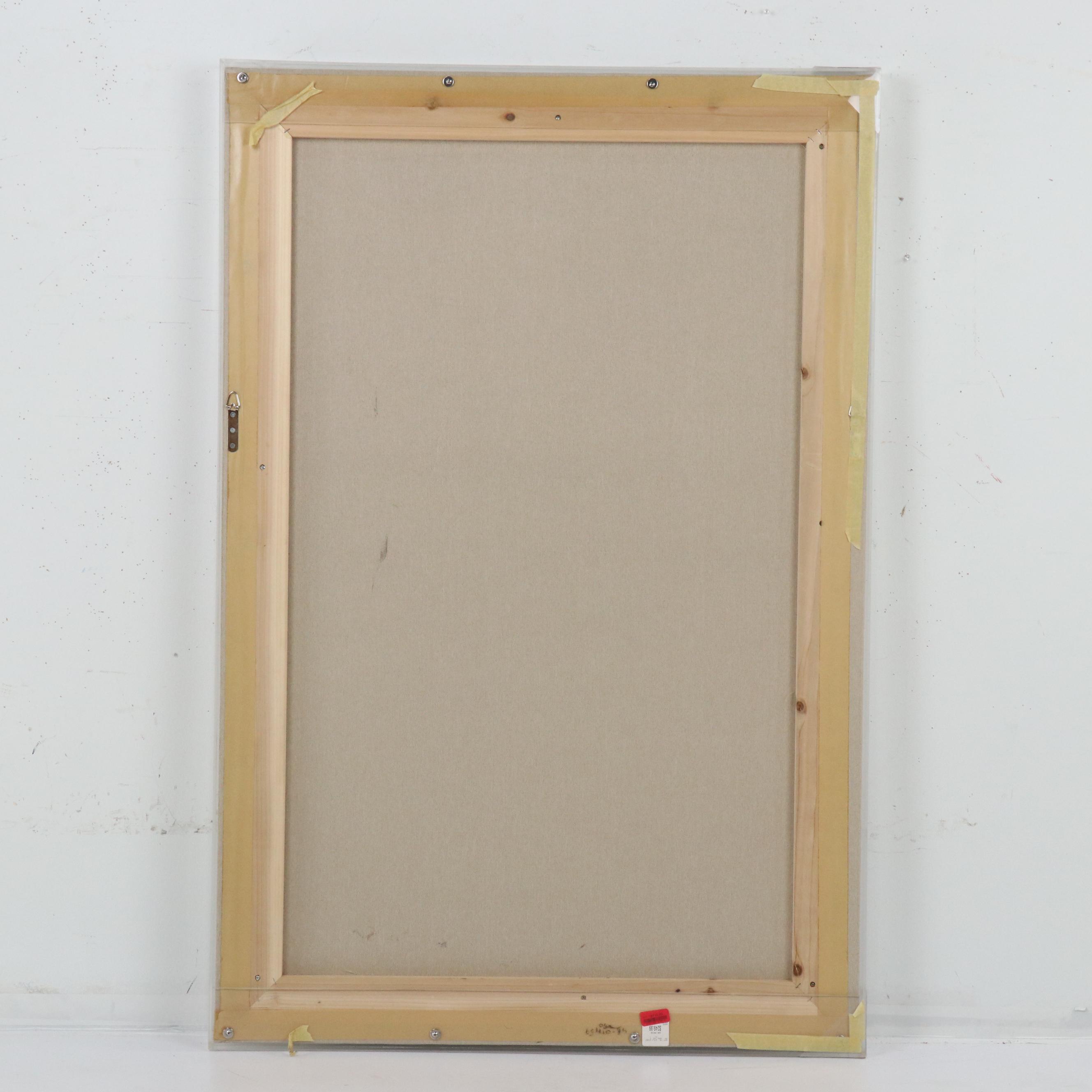 Embellished Giclée of Floral Landscape, 21st Century