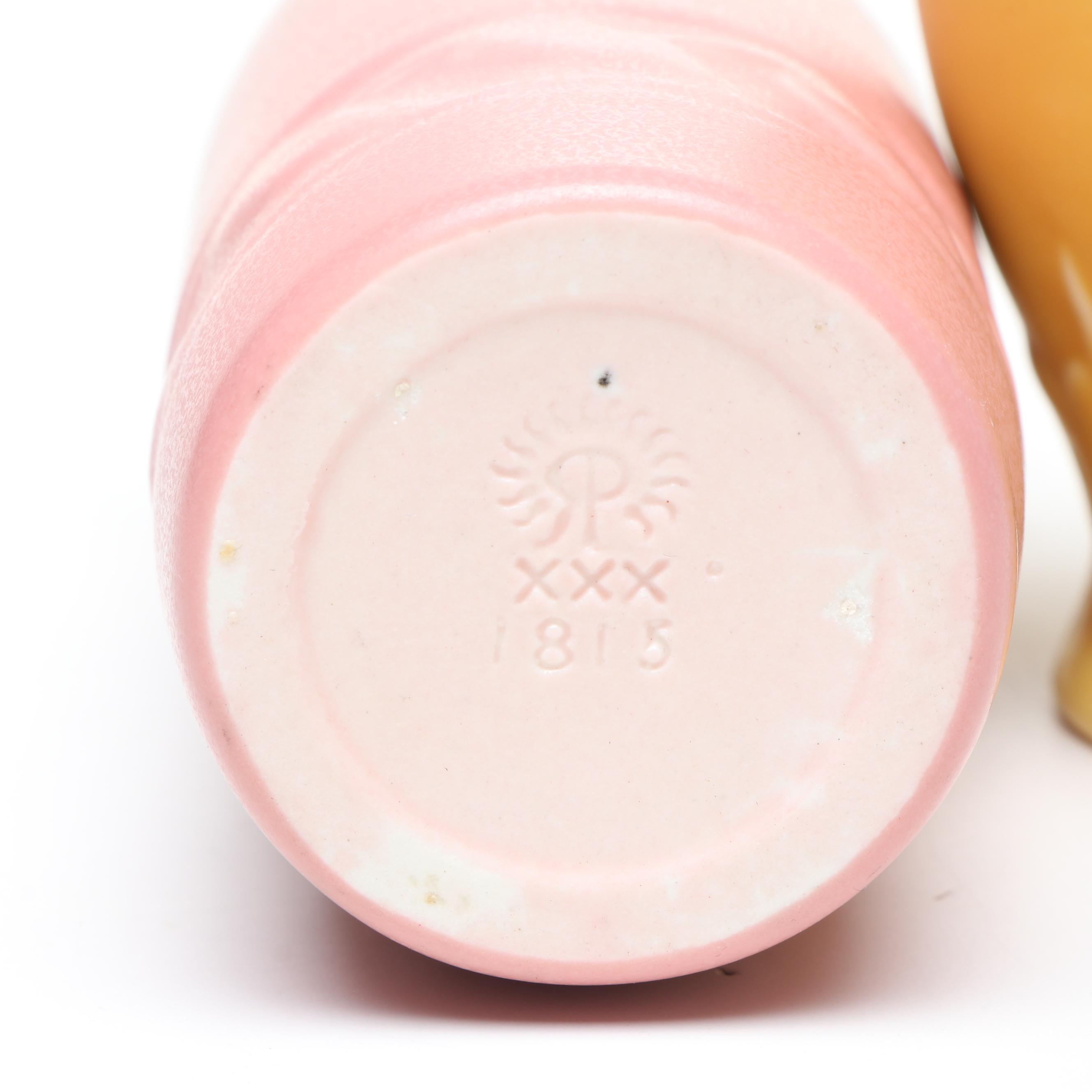 Rookwood Pottery Matte Glaze Production Vases, 1930s