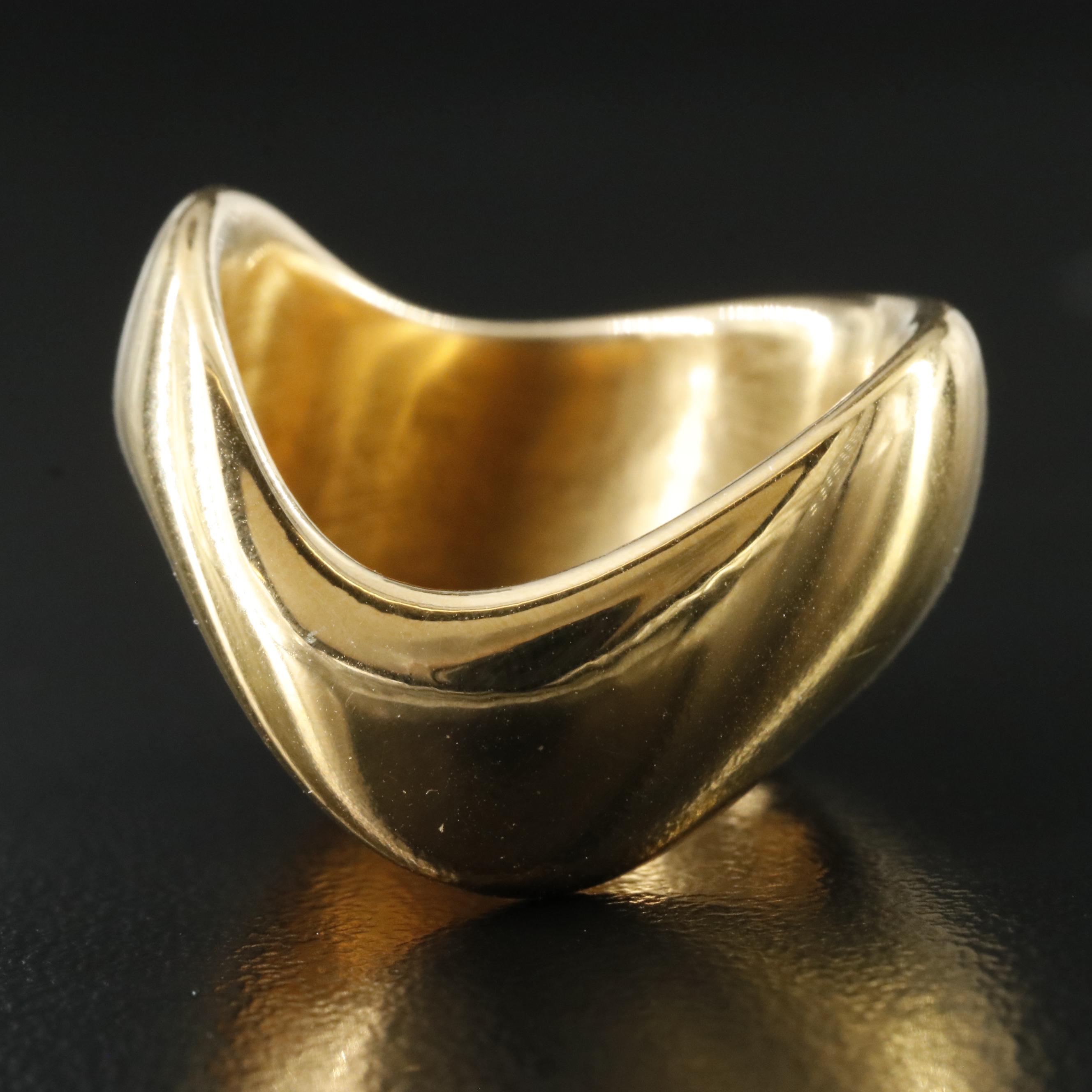 14K Electroformed Chevron Ring