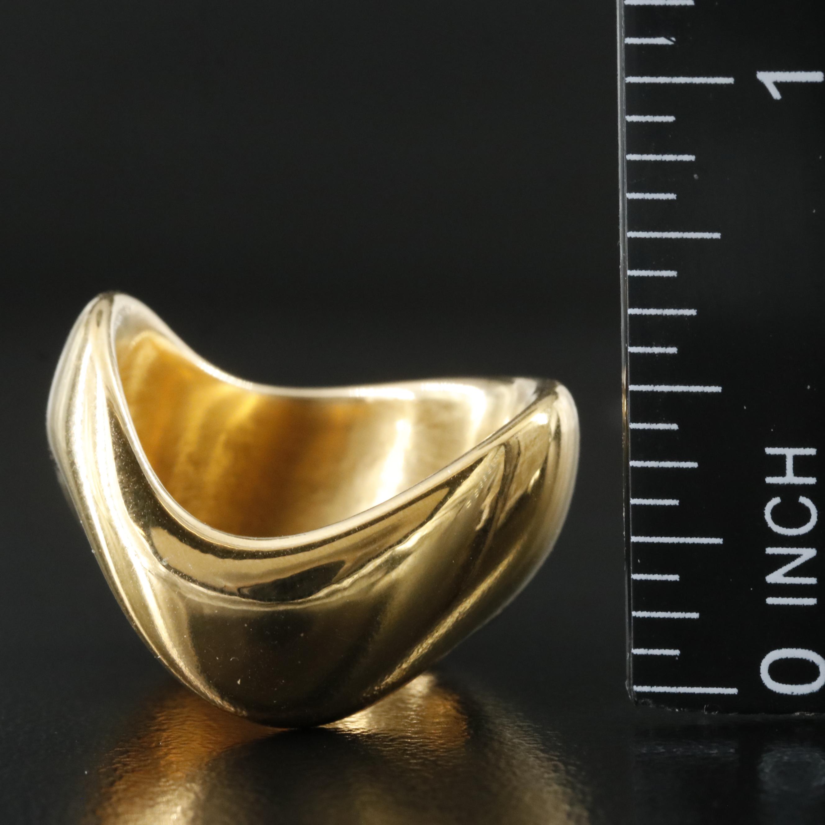 14K Electroformed Chevron Ring
