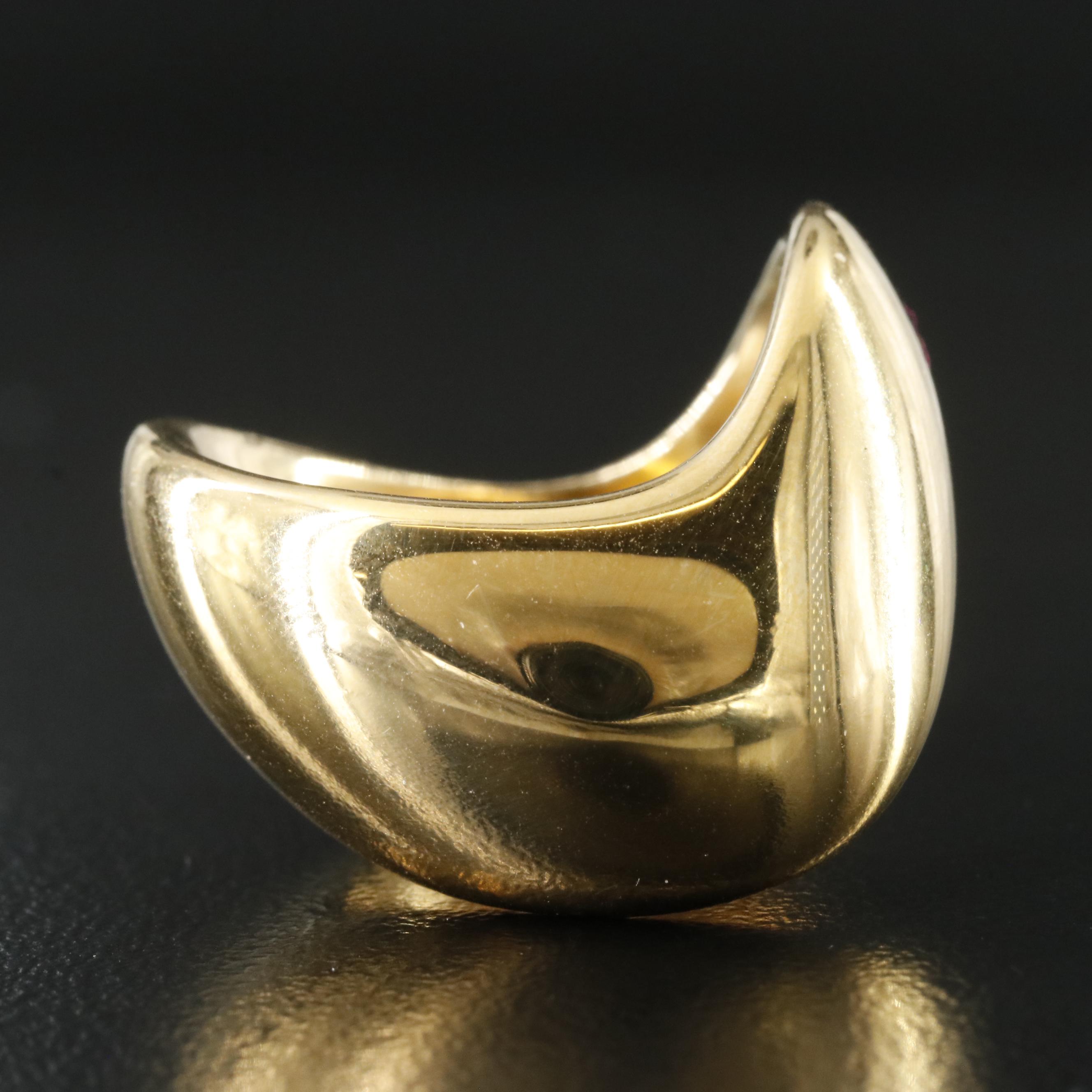 14K Electroformed Chevron Ring