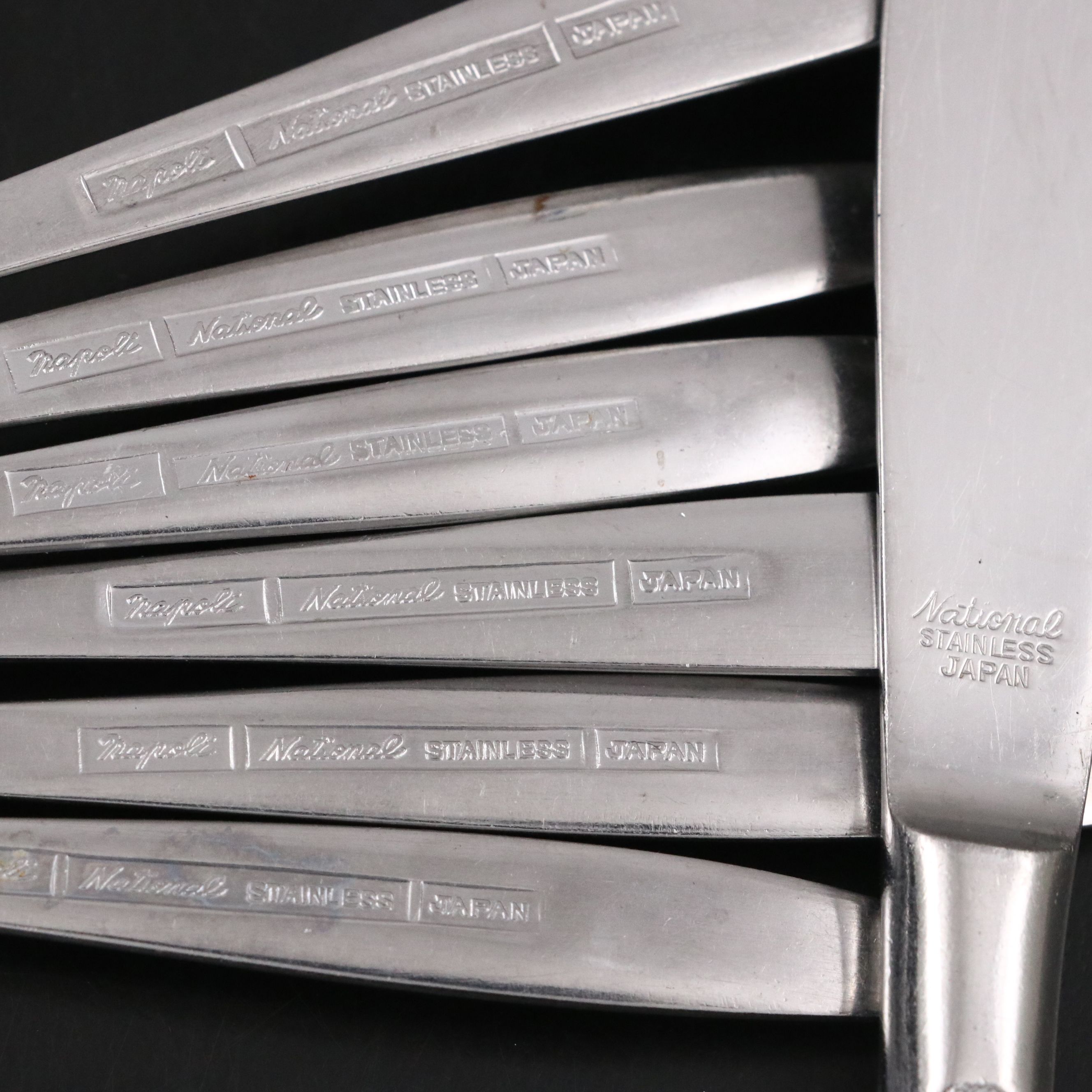 Vintage National "Napoli" Stainless Steel Flatware with Other Serving Pieces