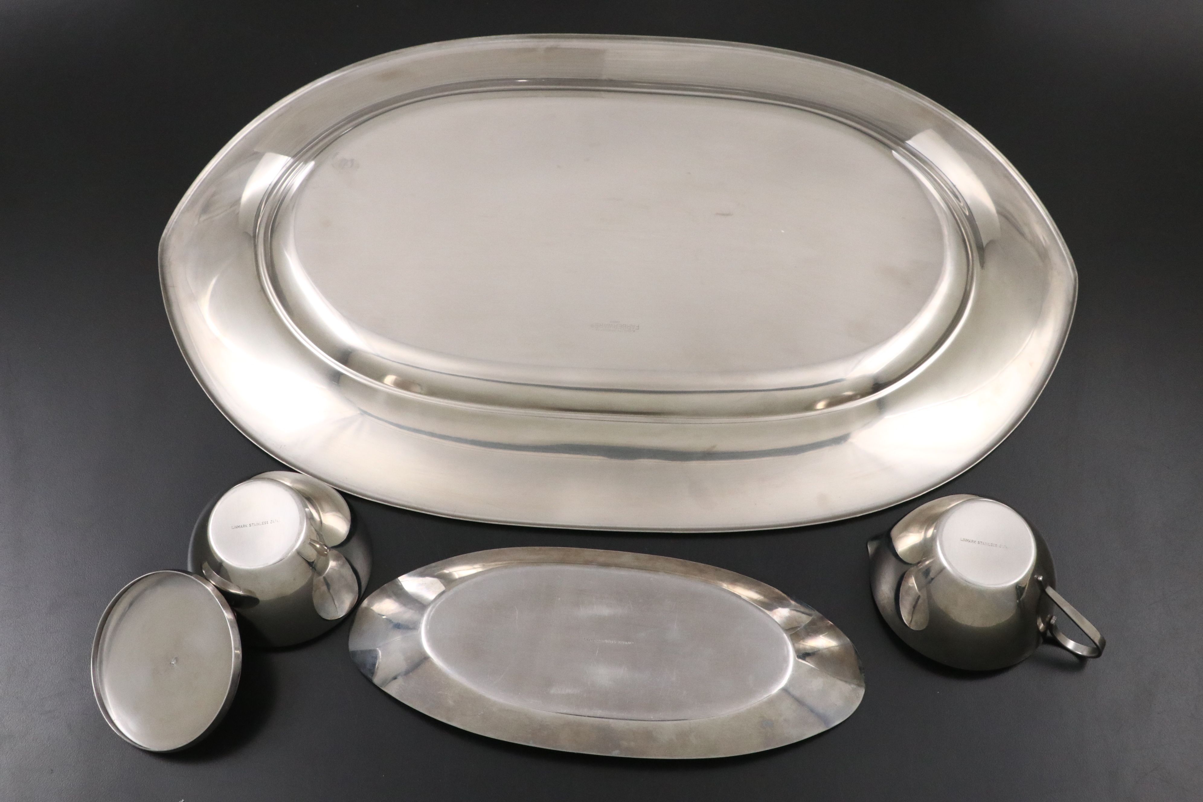 Vintage National "Napoli" Stainless Steel Flatware with Other Serving Pieces