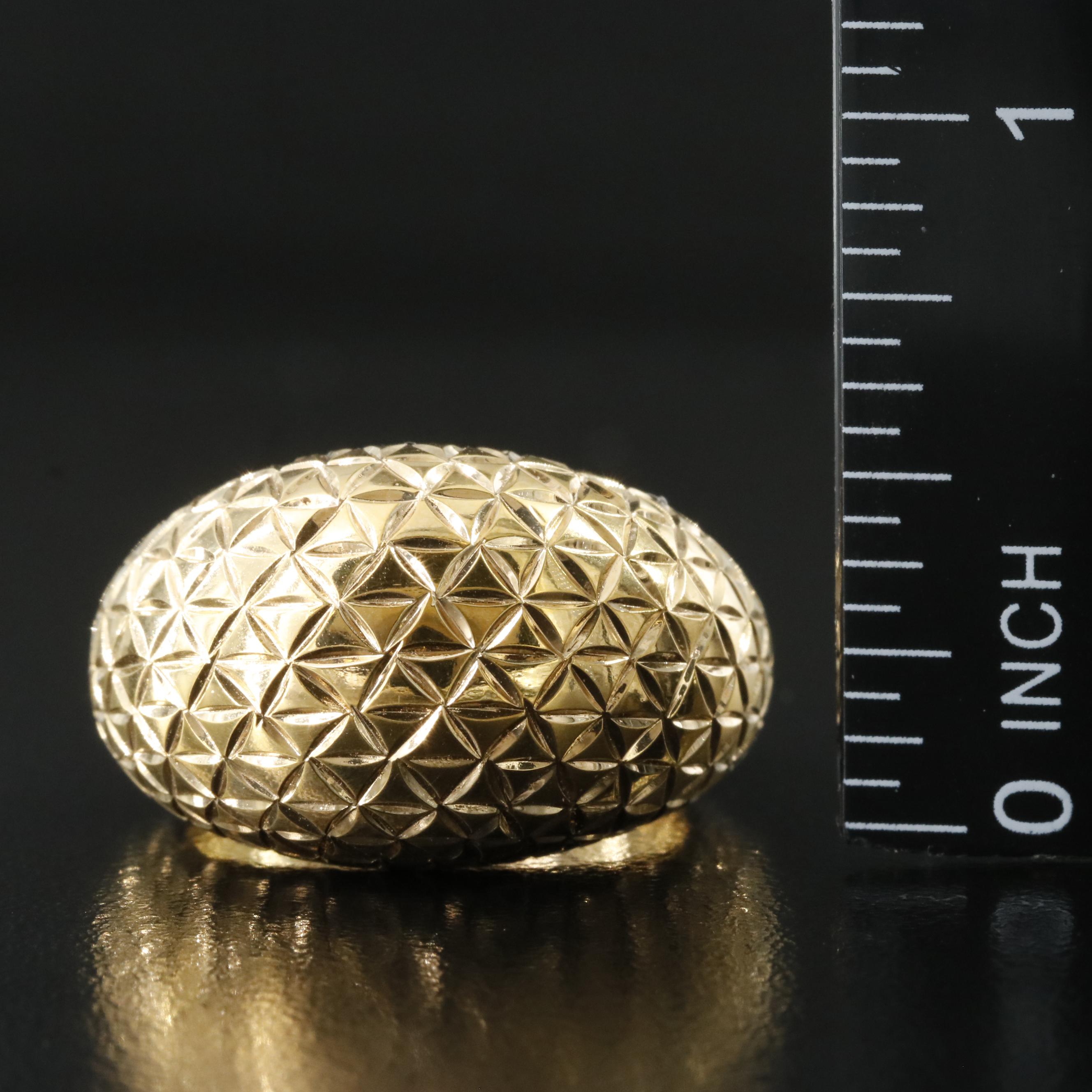 14K Electroformed Dome Ring