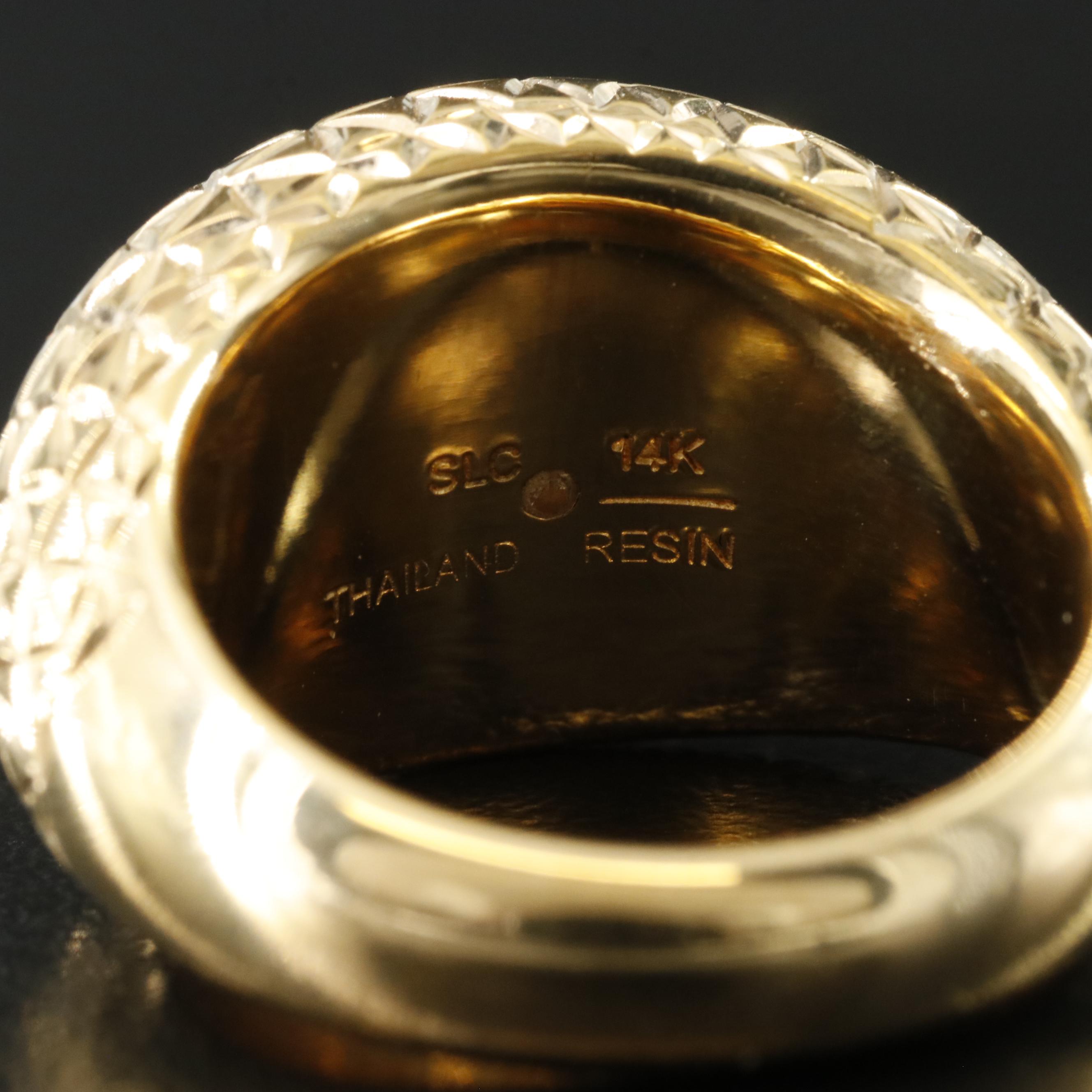 14K Electroformed Dome Ring