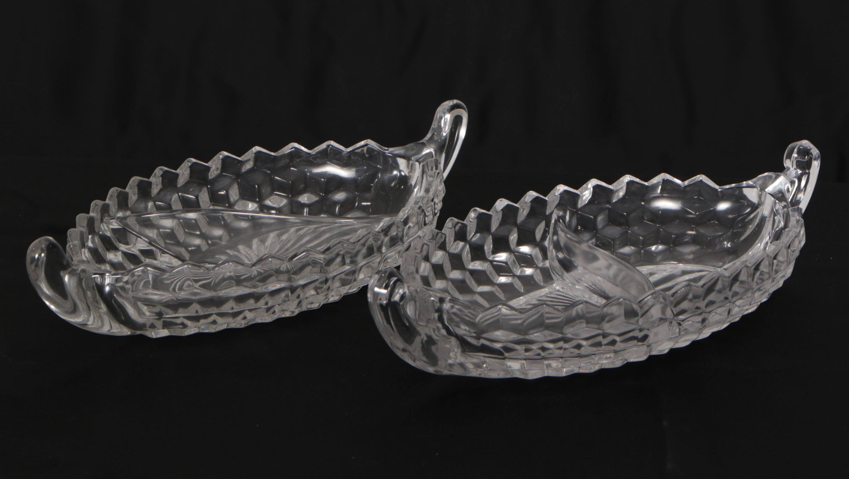 Large Fostoria "American" Glassware Collection Featuring Pair of Fairy Lamps