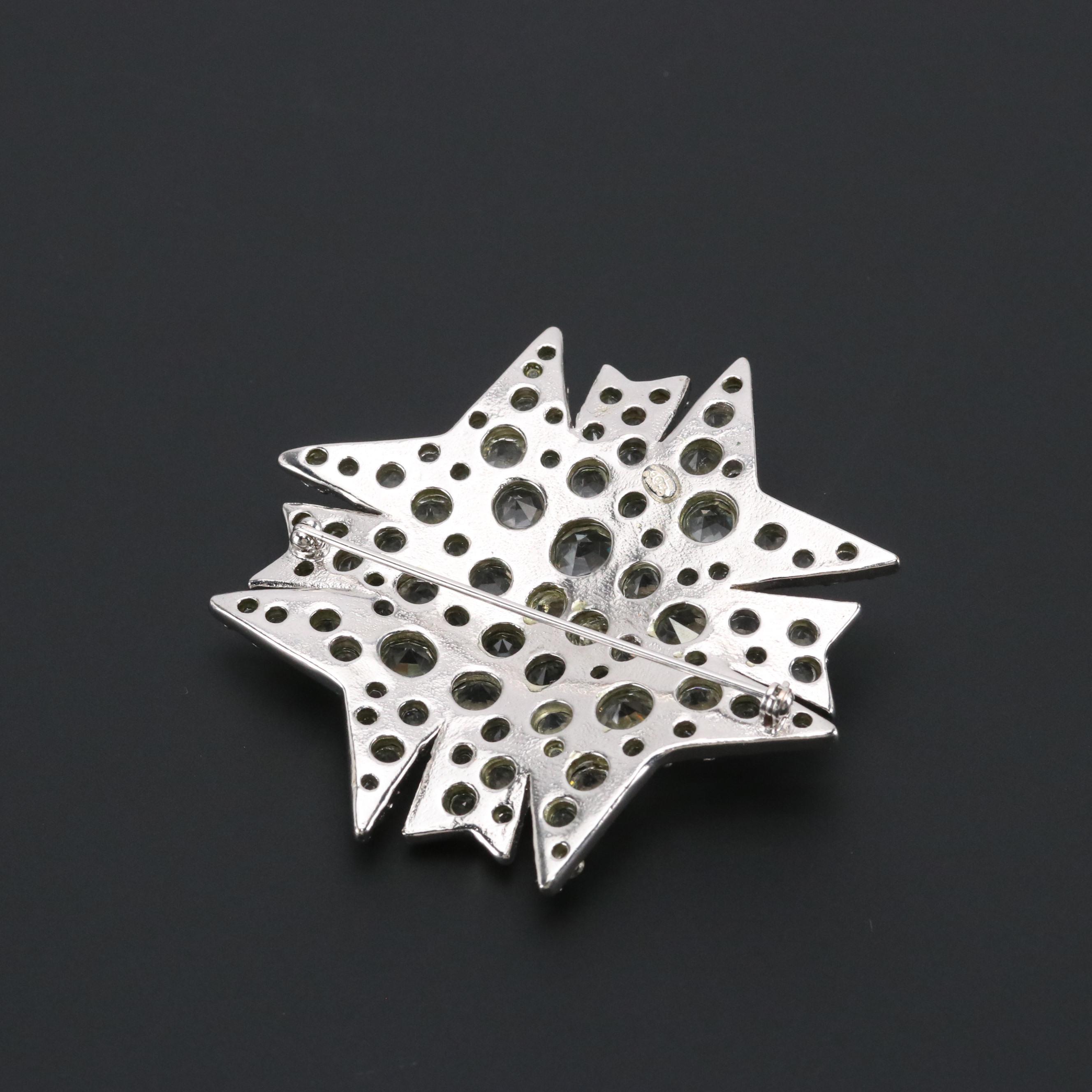 Chanel CC Crystal Maltese Cross Brooch