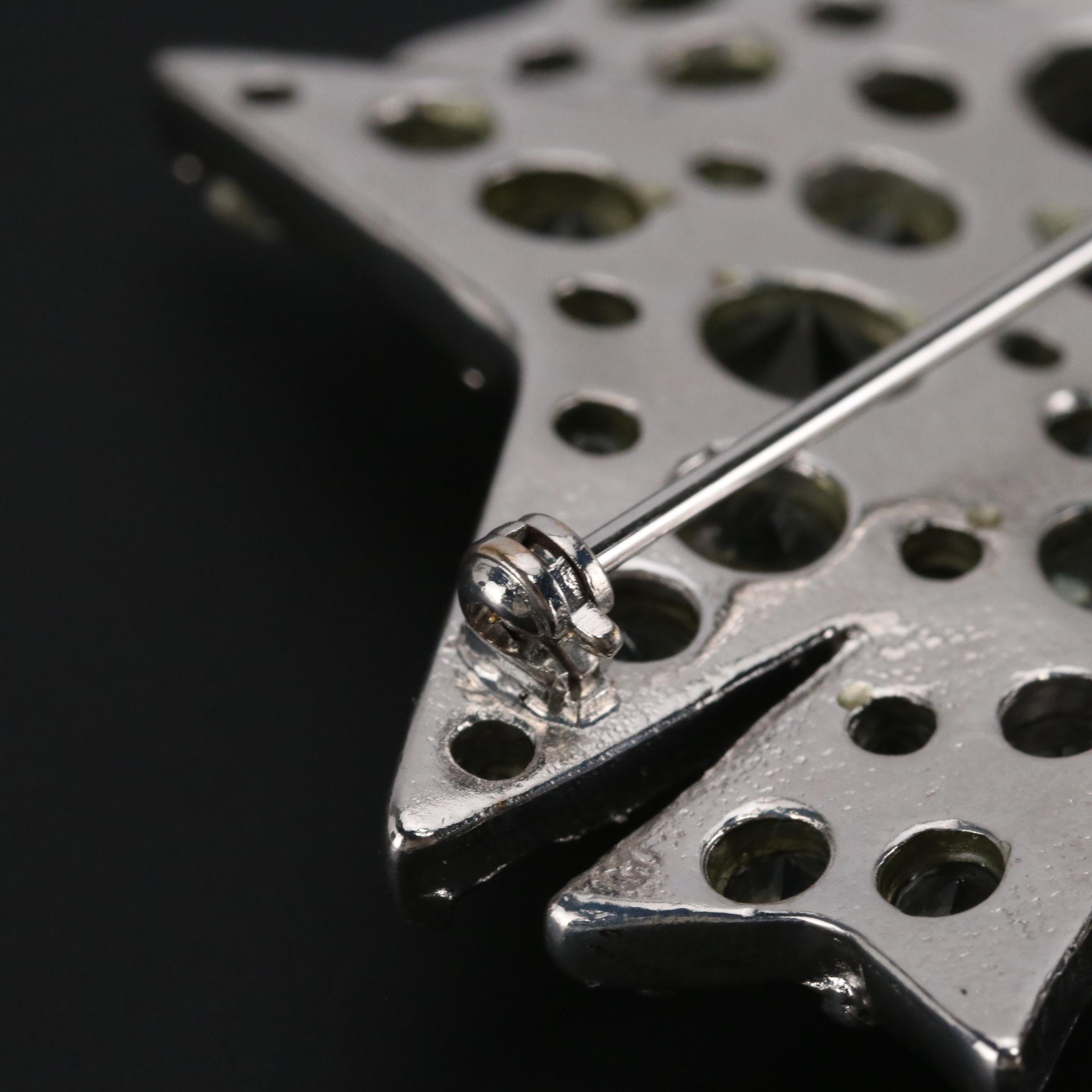 Chanel CC Crystal Maltese Cross Brooch