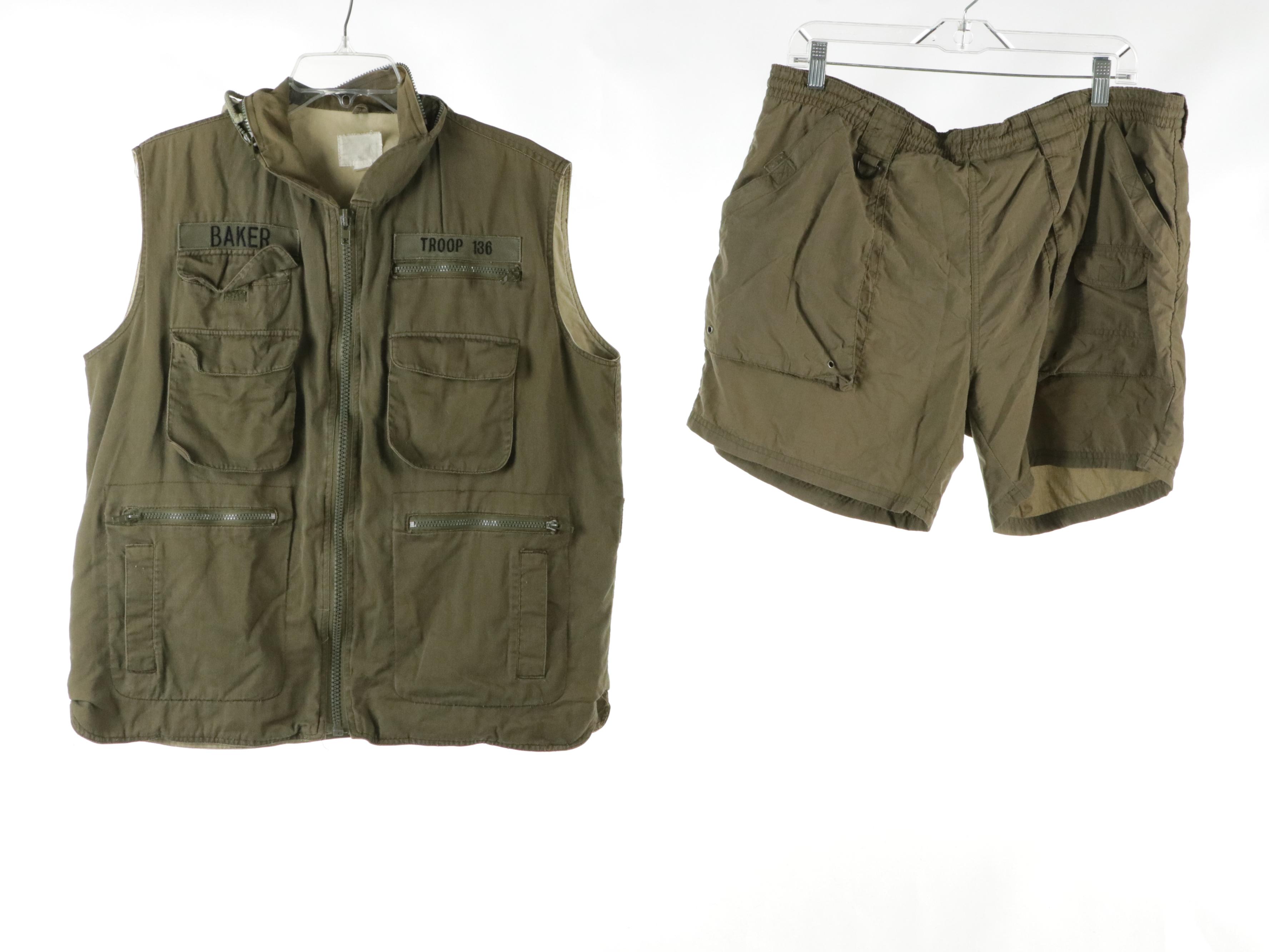 Boy Scout Adult Uniform Shorts and Trouser with Other Vest and Swim Trunks