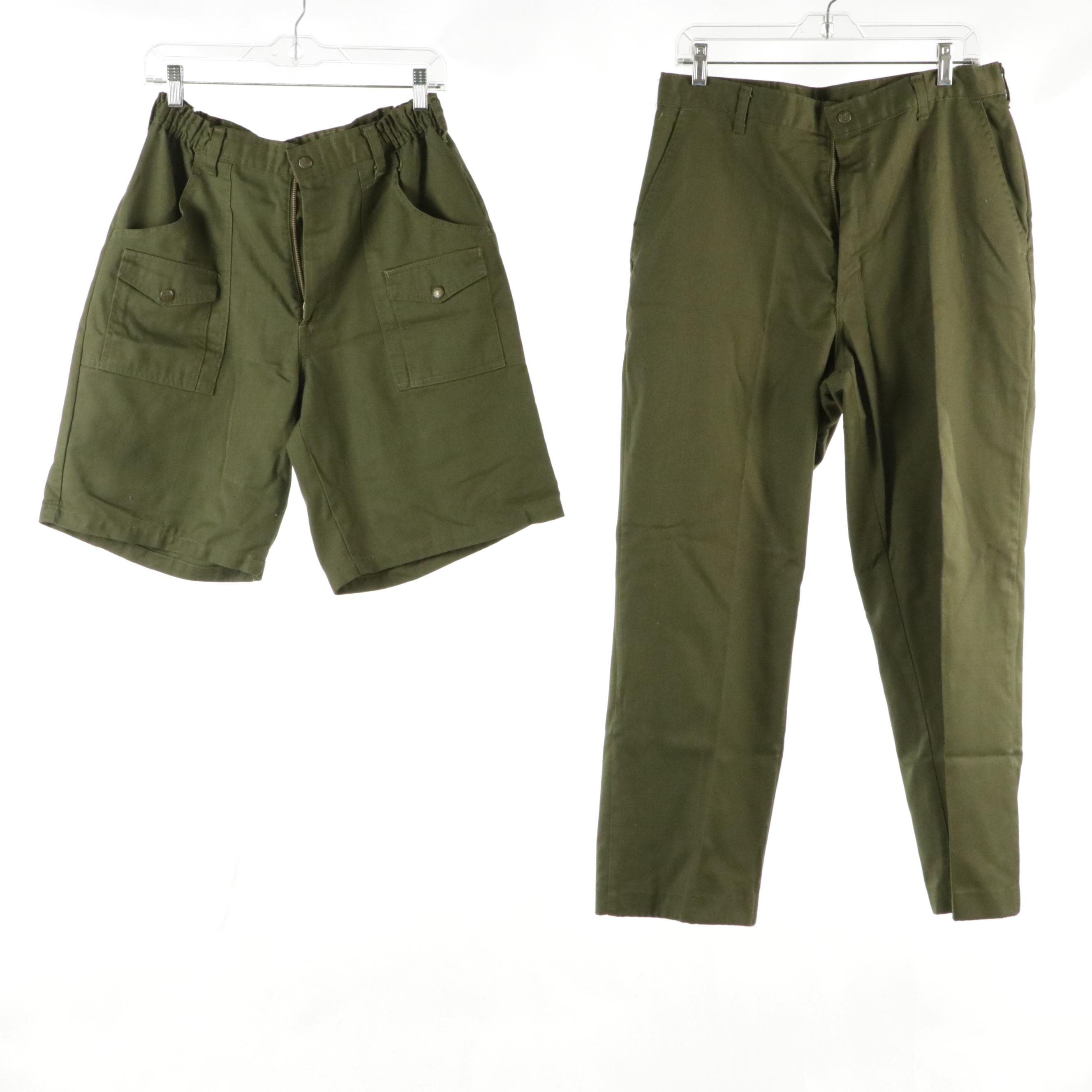 Boy Scout Adult Uniform Shorts and Trouser with Other Vest and Swim Trunks