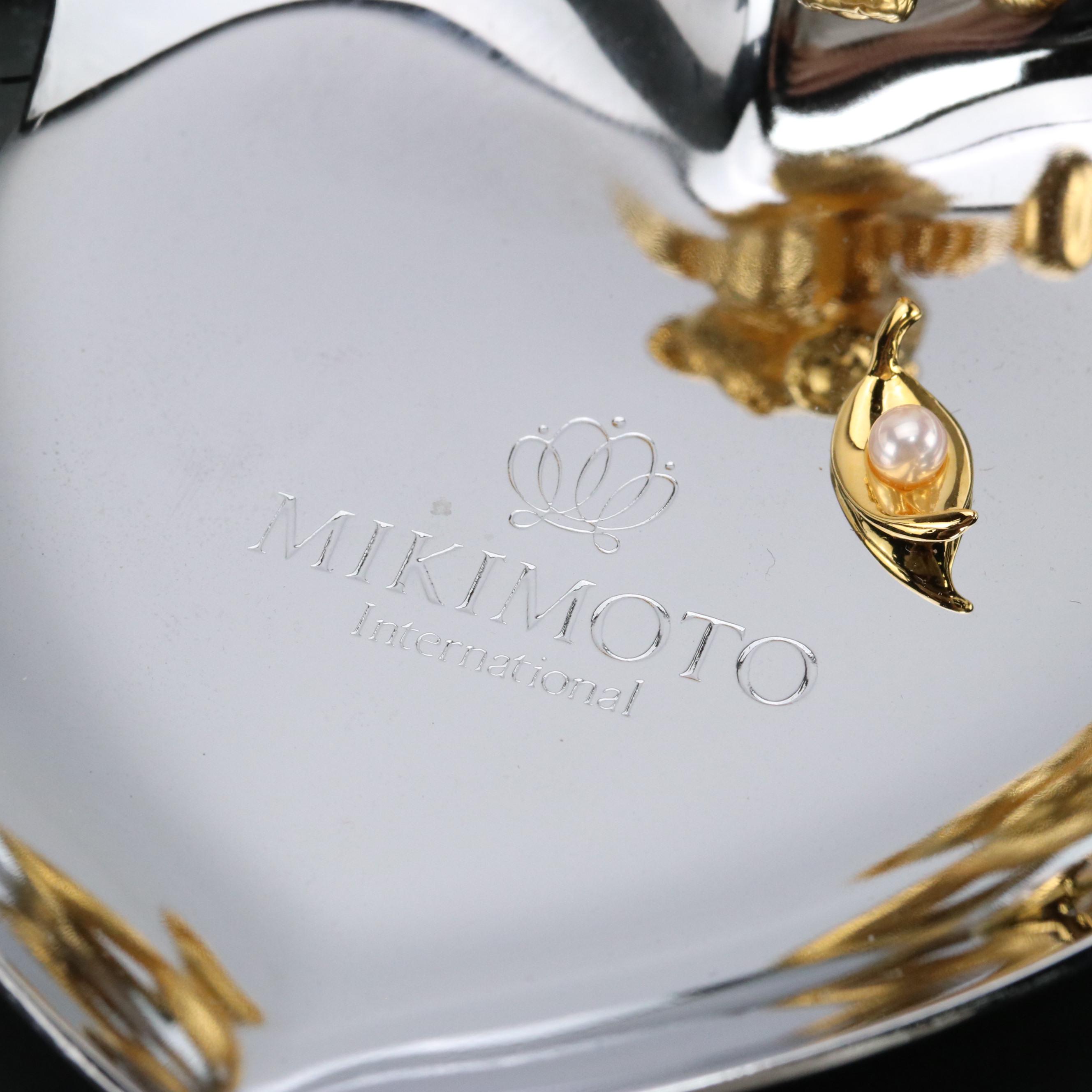 Mikimoto Pearl Teddy Bear Heart-Shape Jewelry Tray