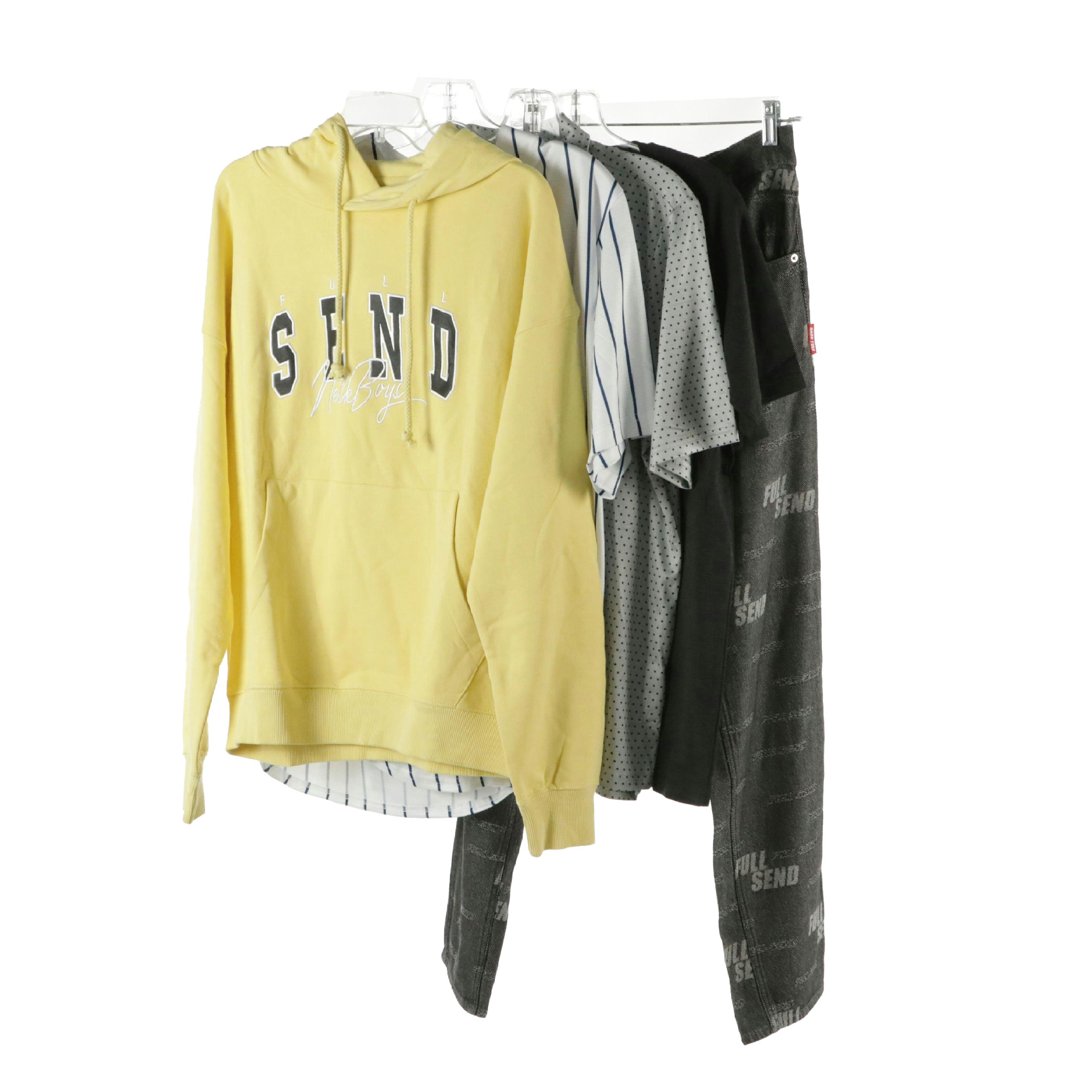 Men's Nelk Boys Full Send Cotton Hoodie, Baseball Jersey, Polo Shirt, and More