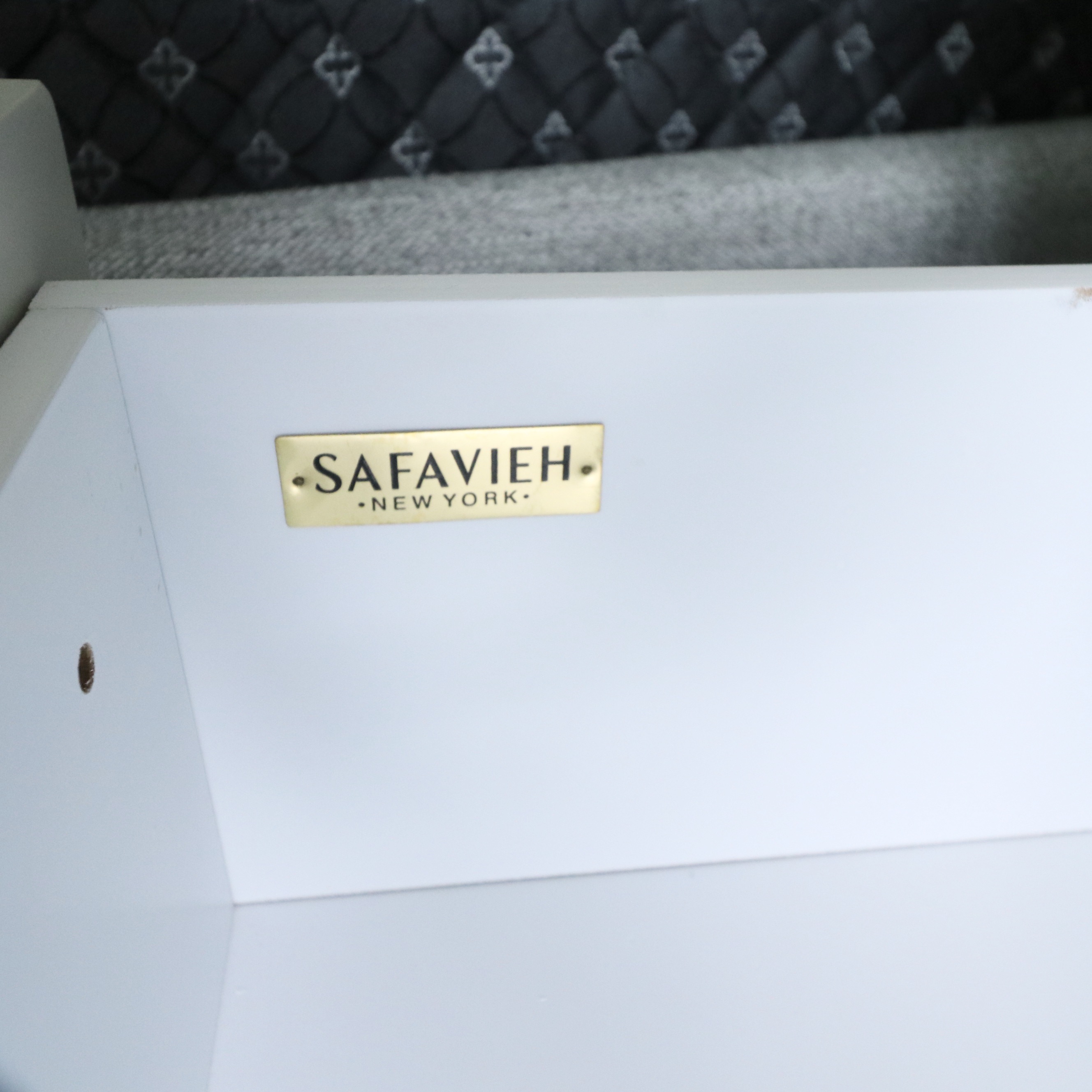 Safavieh "Genevieve" White Stained Three-Drawer Dresser