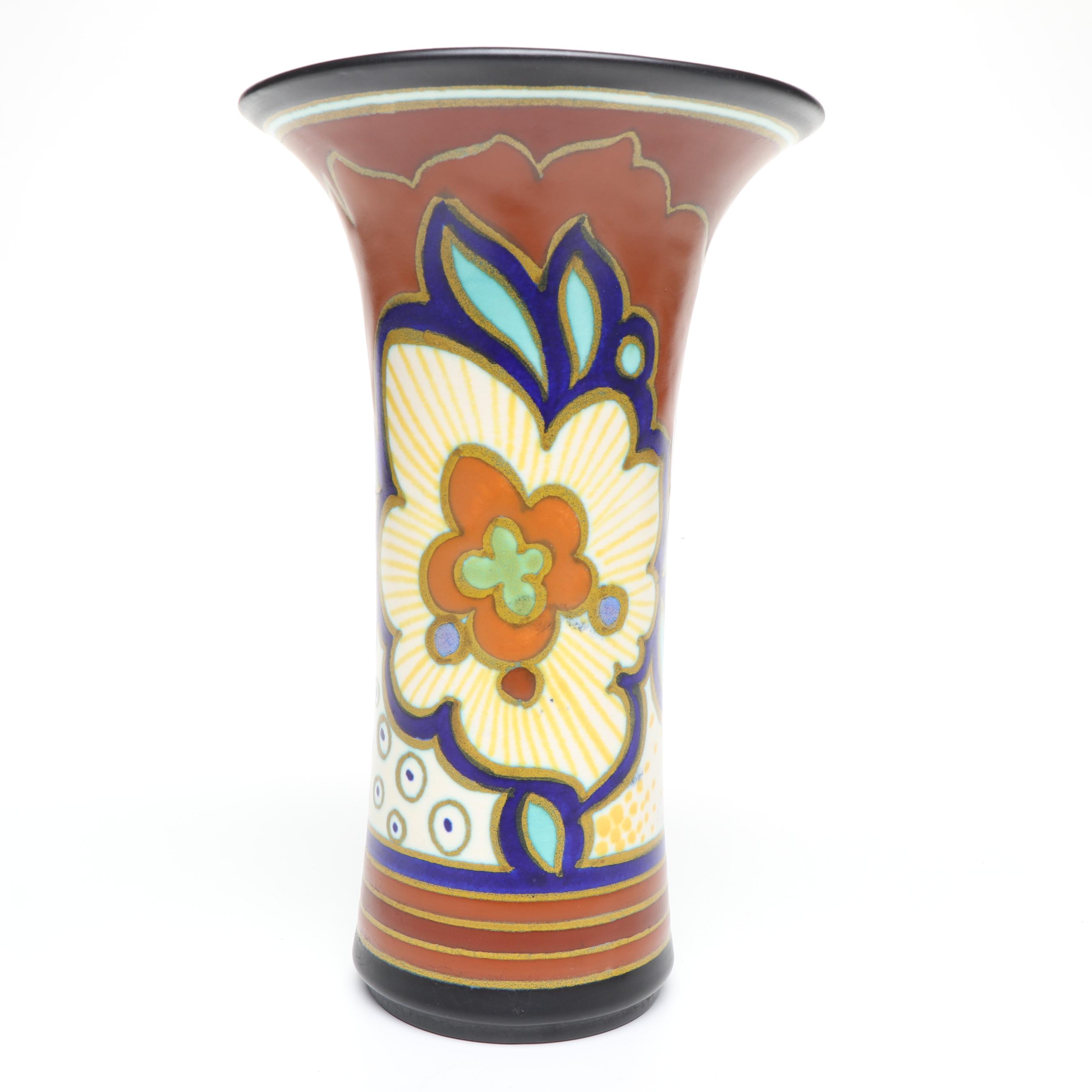 Gouda Holland Pottery Candle Holder and Vase