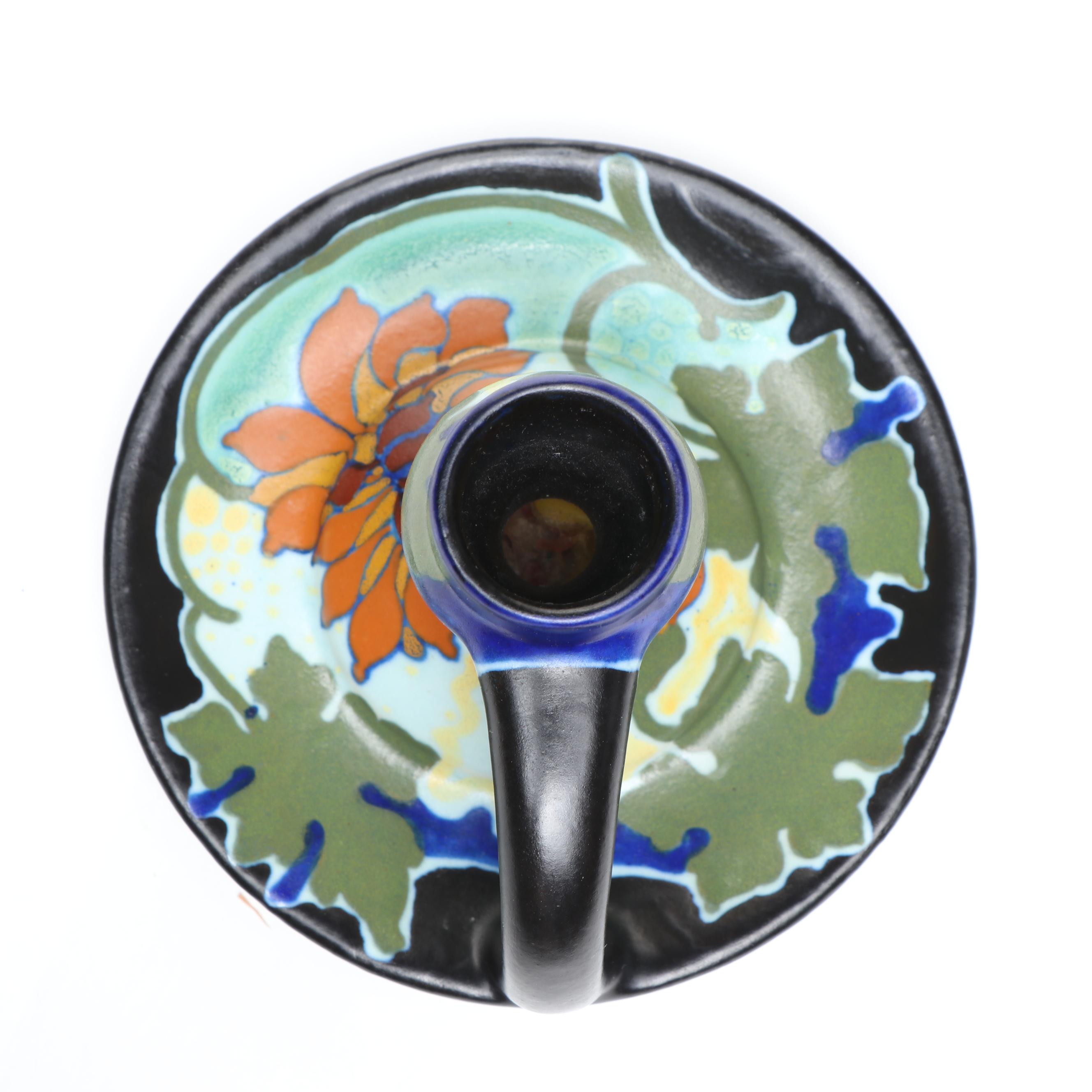 Gouda Holland Pottery Candle Holder and Vase