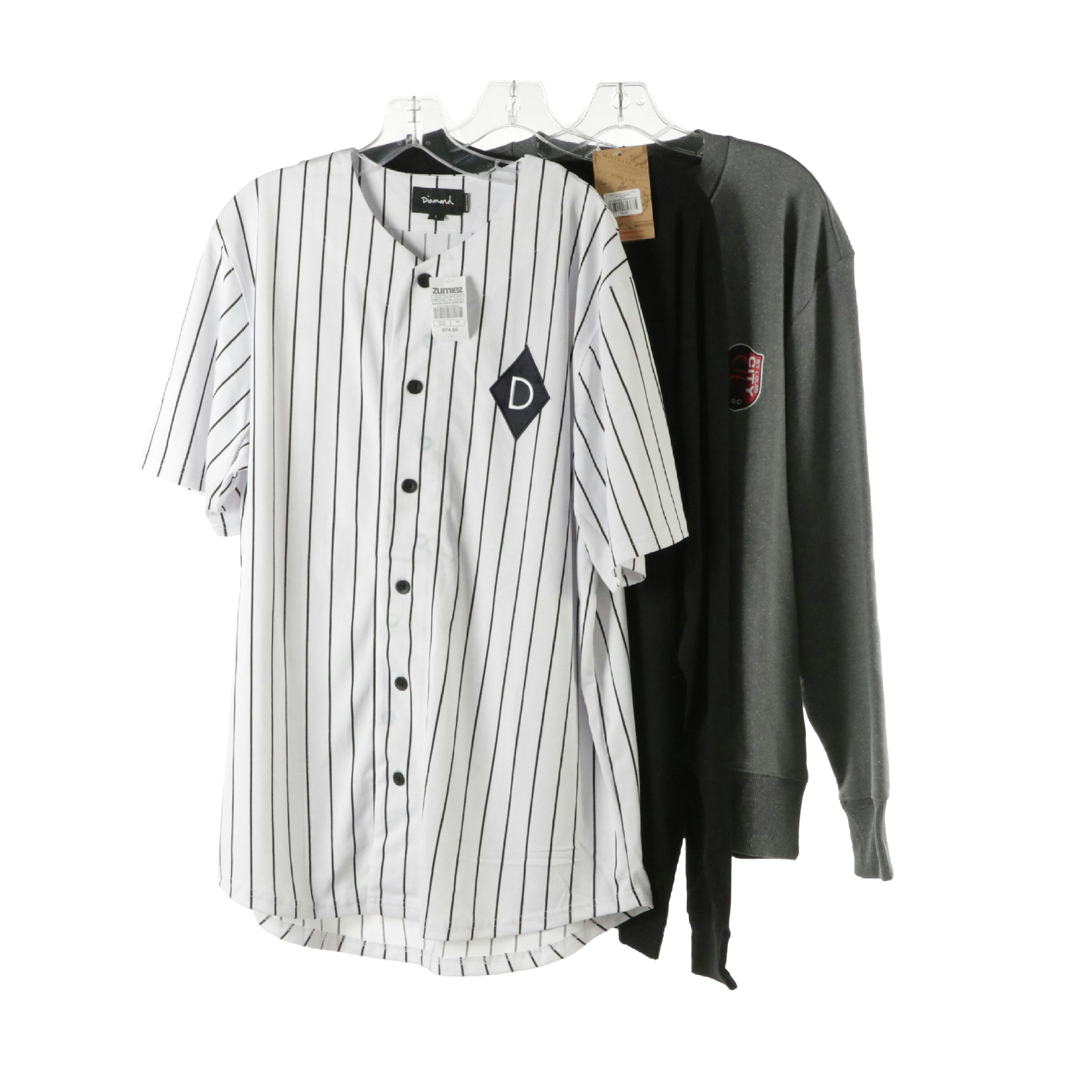 Men's Diamond Jersey, Mitchel & Ness Boston and St. Louis Sweatshirt & Top
