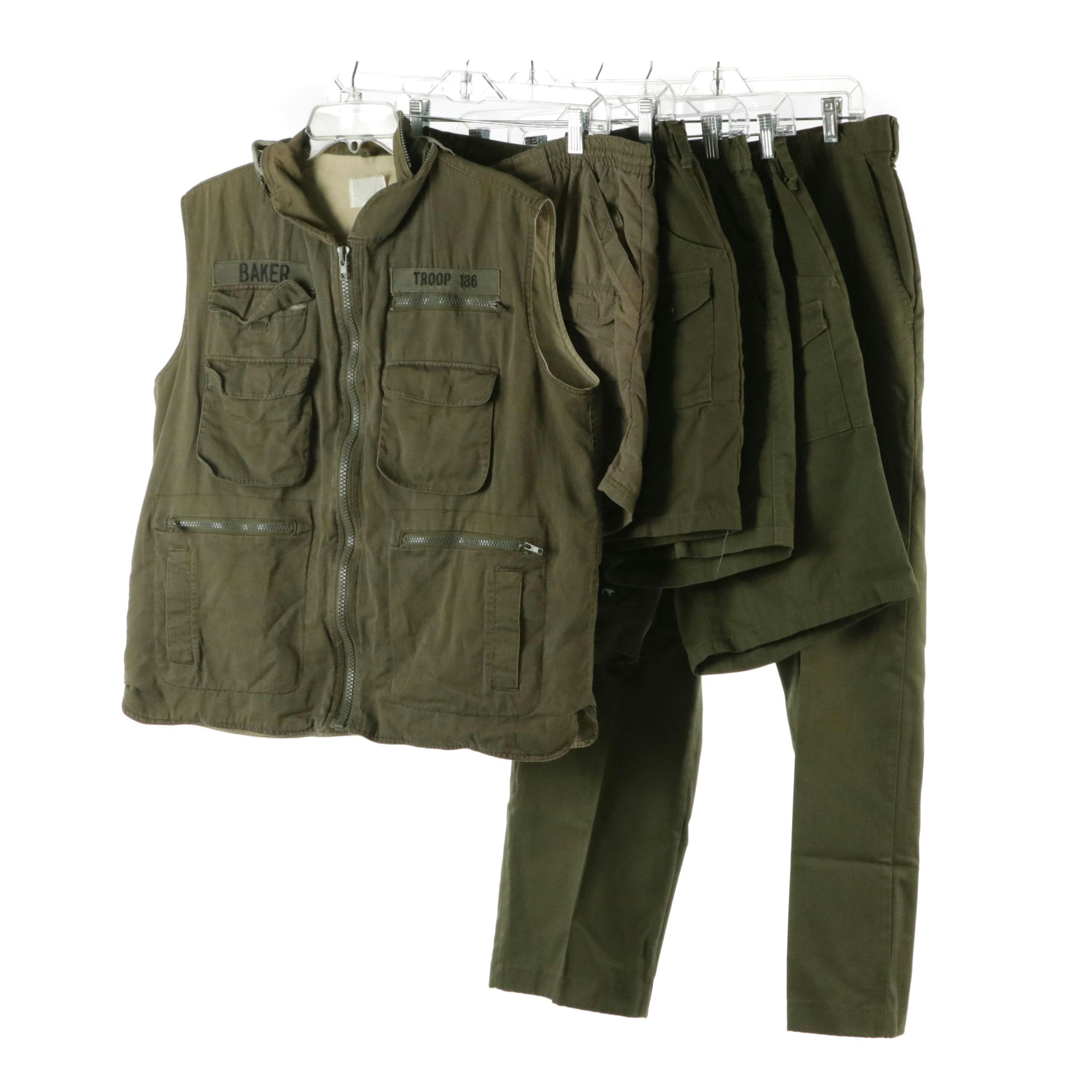 Boy Scout Adult Uniform Shorts and Trouser with Other Vest and Swim Trunks