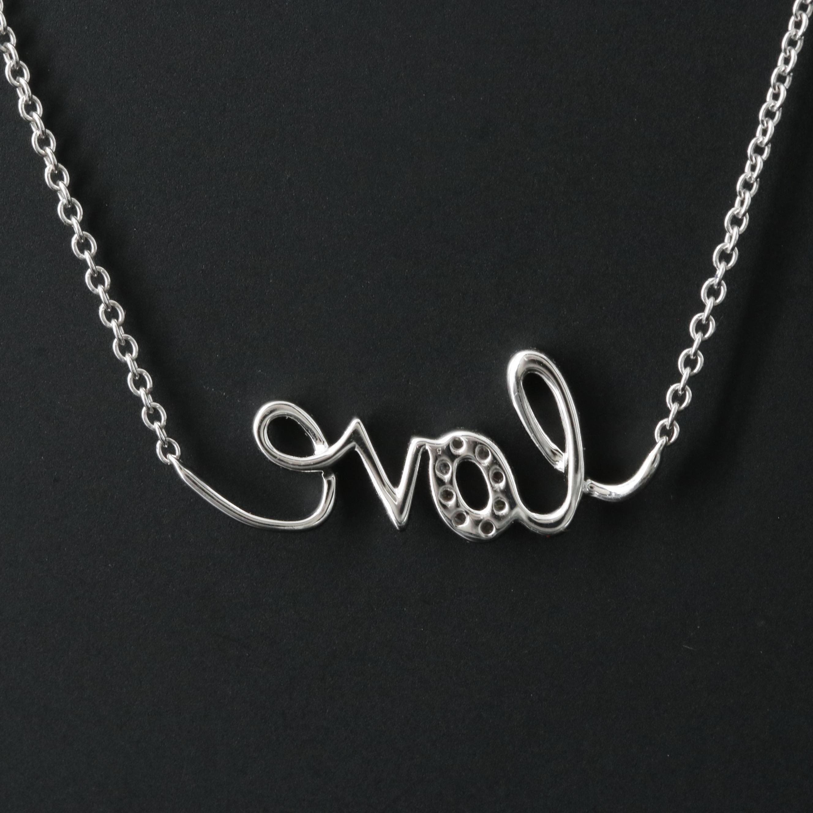 14K 0.08 CTW Diamond Love Necklace