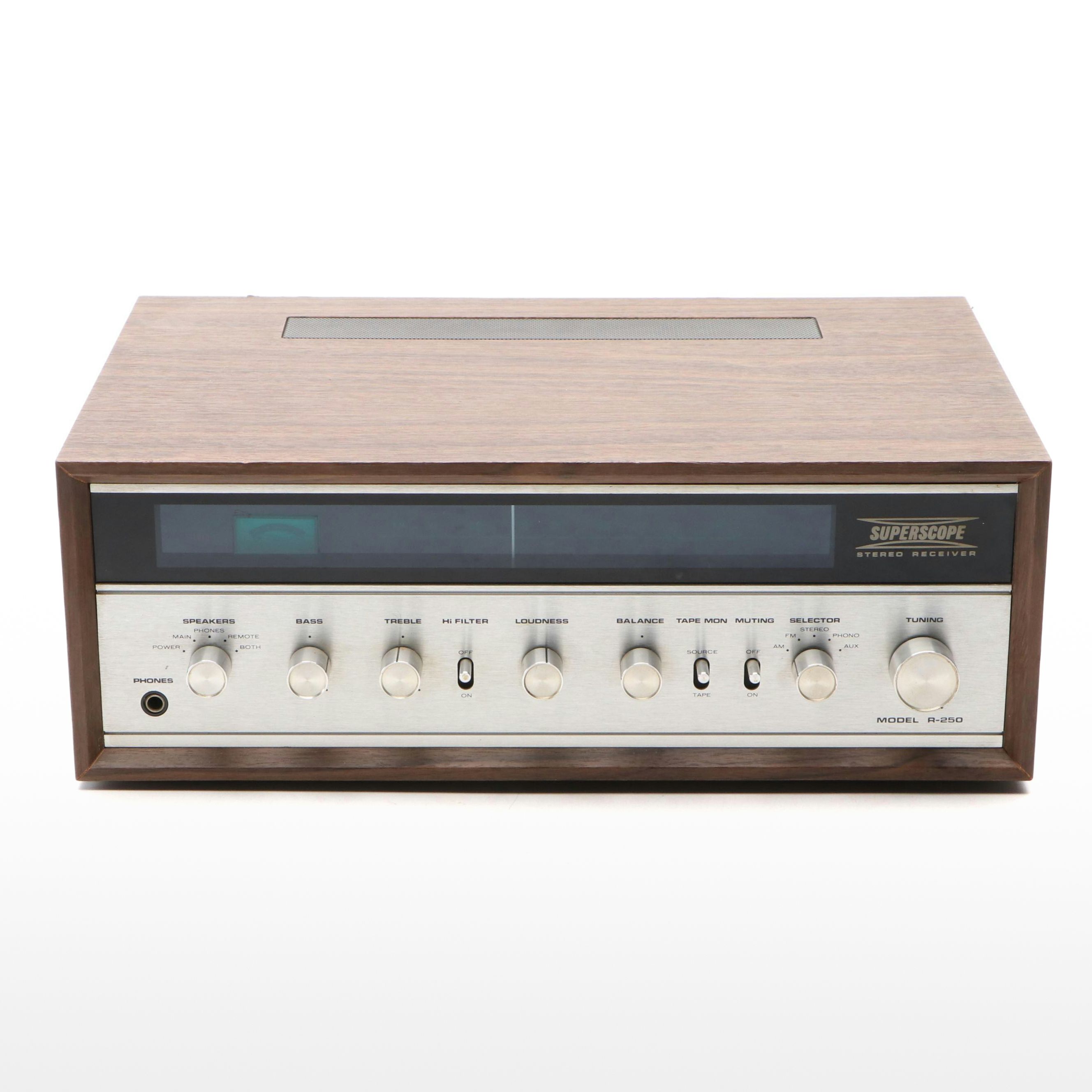 Superscope R-250 Stereo Receiver, Mid to Late 20th Century