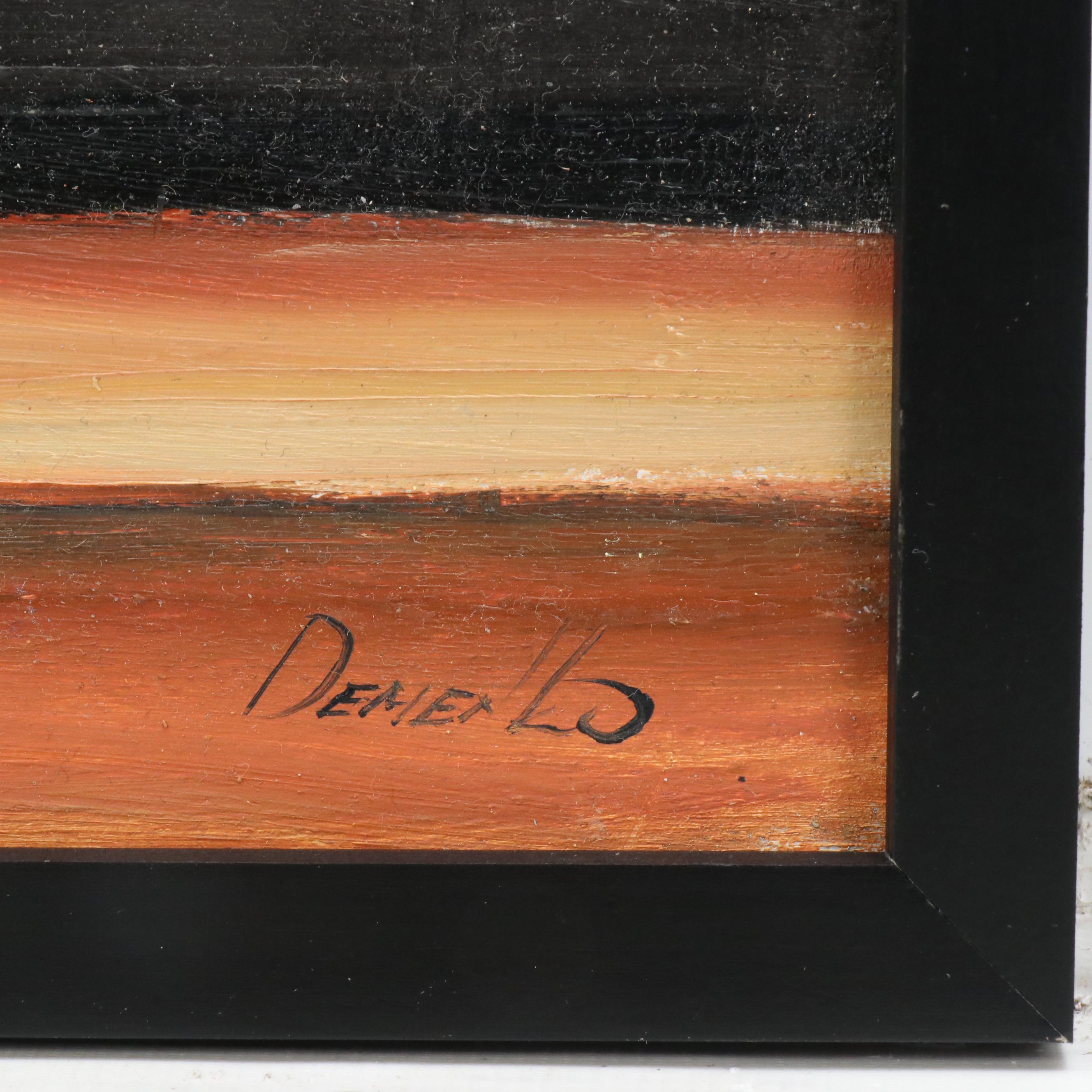 Natalia Demenko Still Life Oil Painting with Lemons and Martini, 21st Century