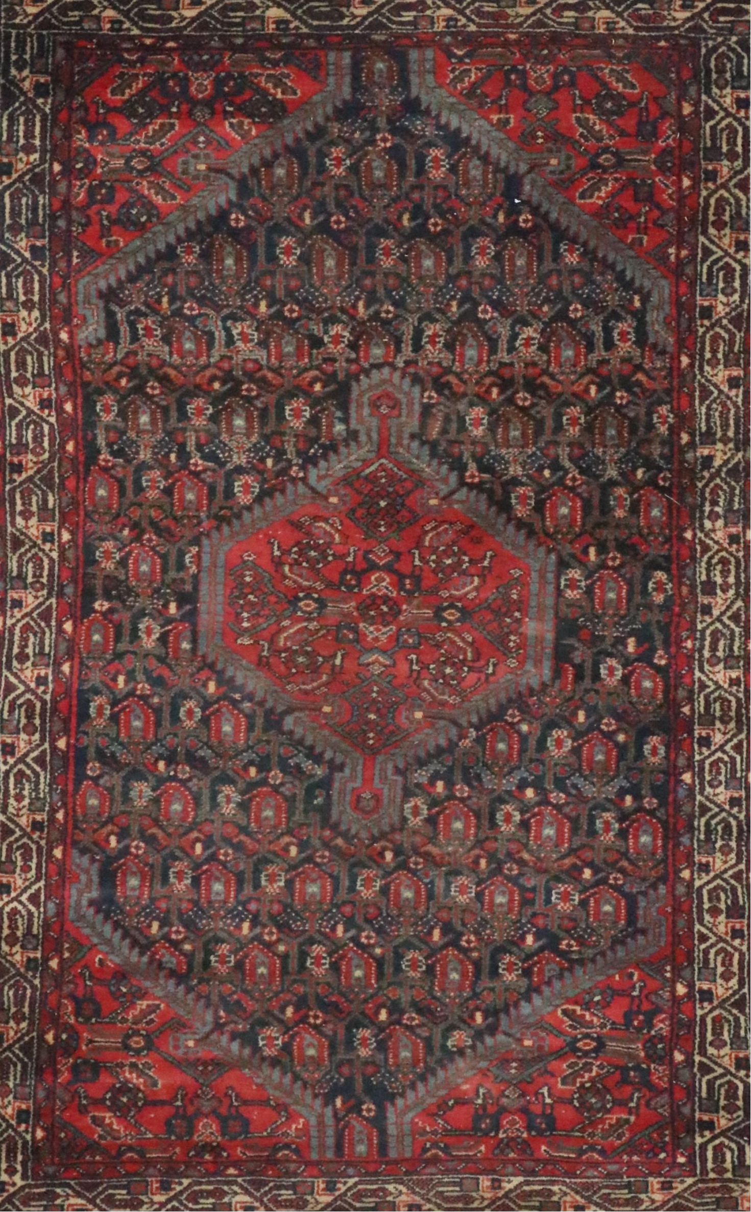 3'6 x 5'2 Hand-Knotted Persian Tuyserkan Area Rug