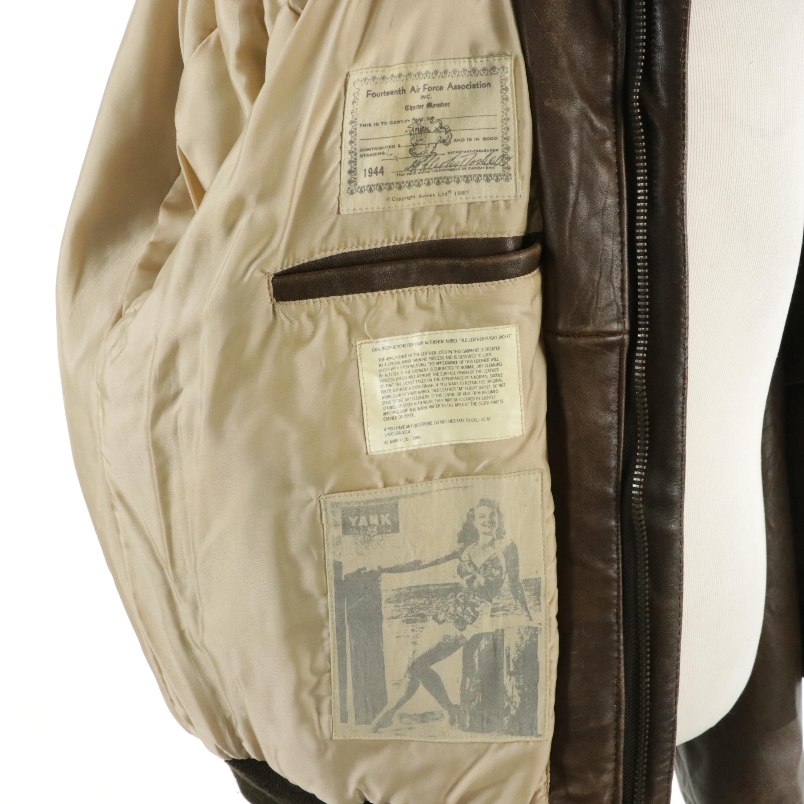 Men's Will & Geiger and Avirex Limited Brown Leather Bomber Jacket & Zip Jacket