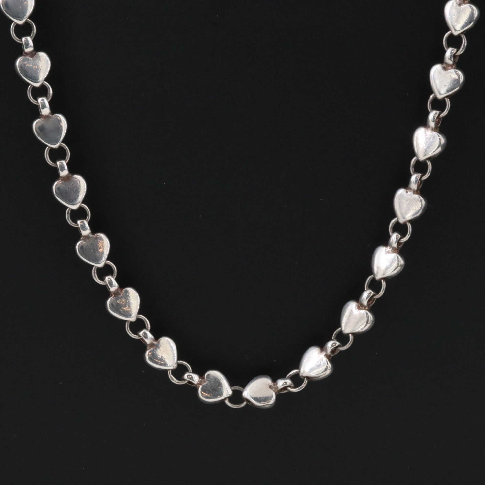 Tiffany & Co. Sterling Chain of Hearts Necklace