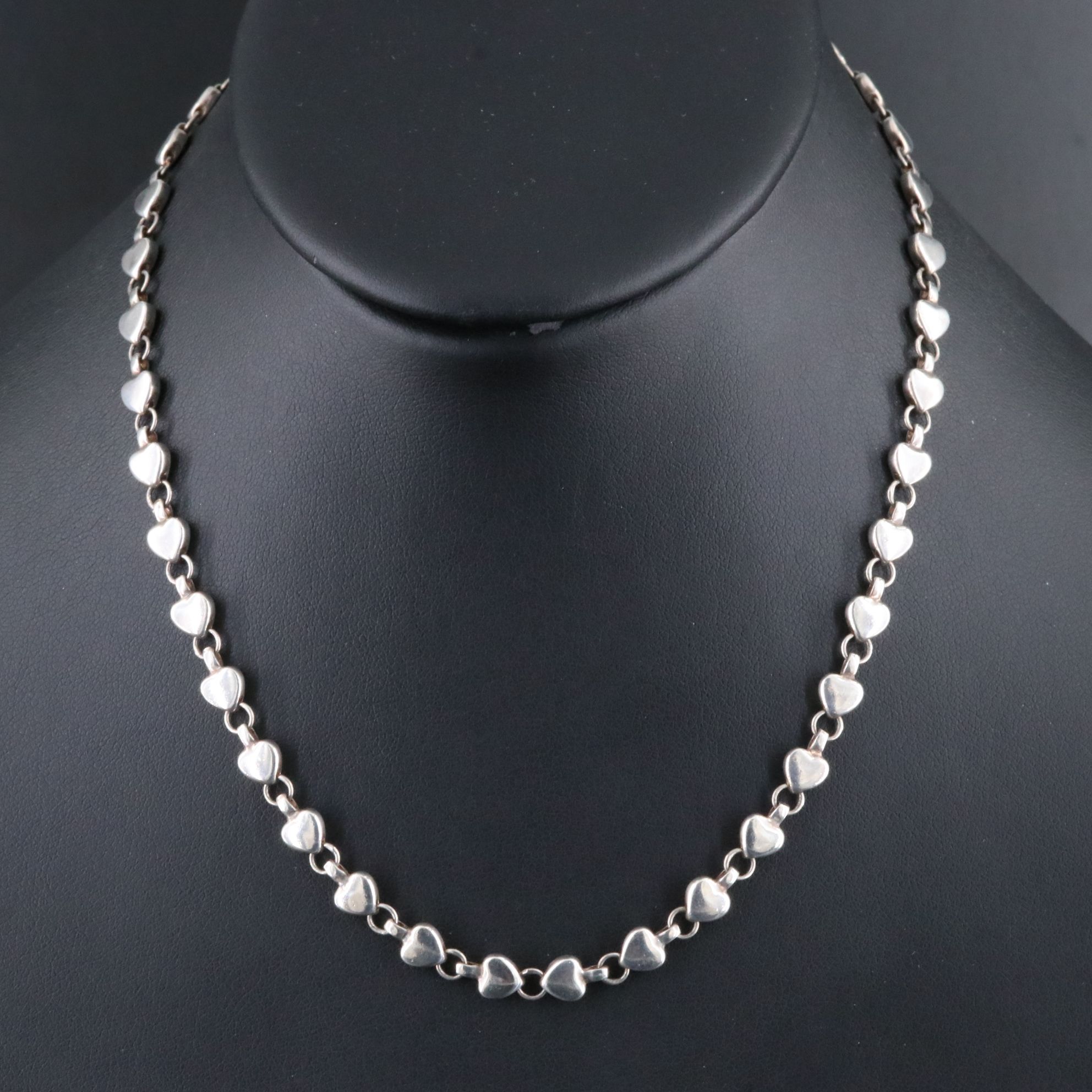 Tiffany & Co. Sterling Chain of Hearts Necklace