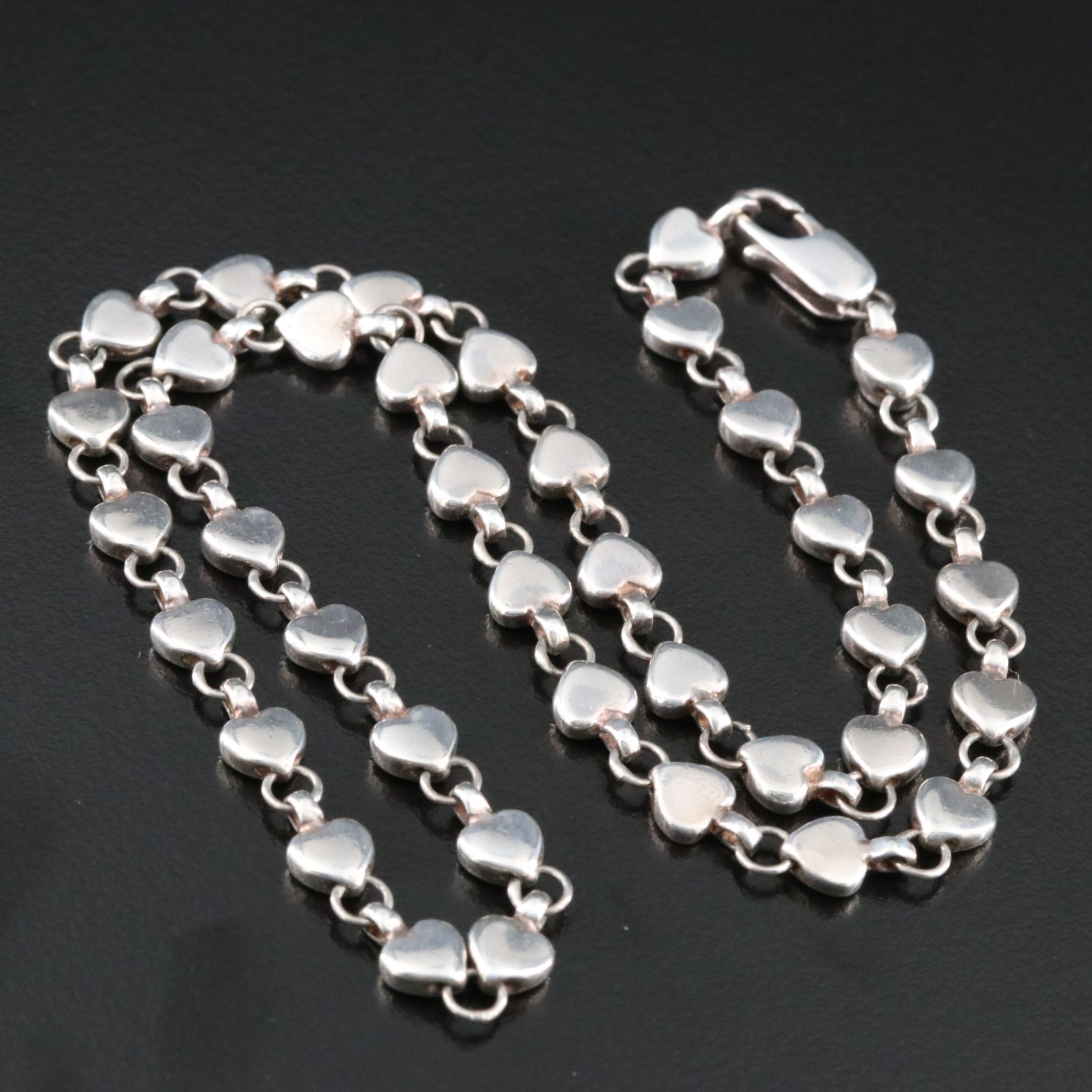 Tiffany & Co. Sterling Chain of Hearts Necklace
