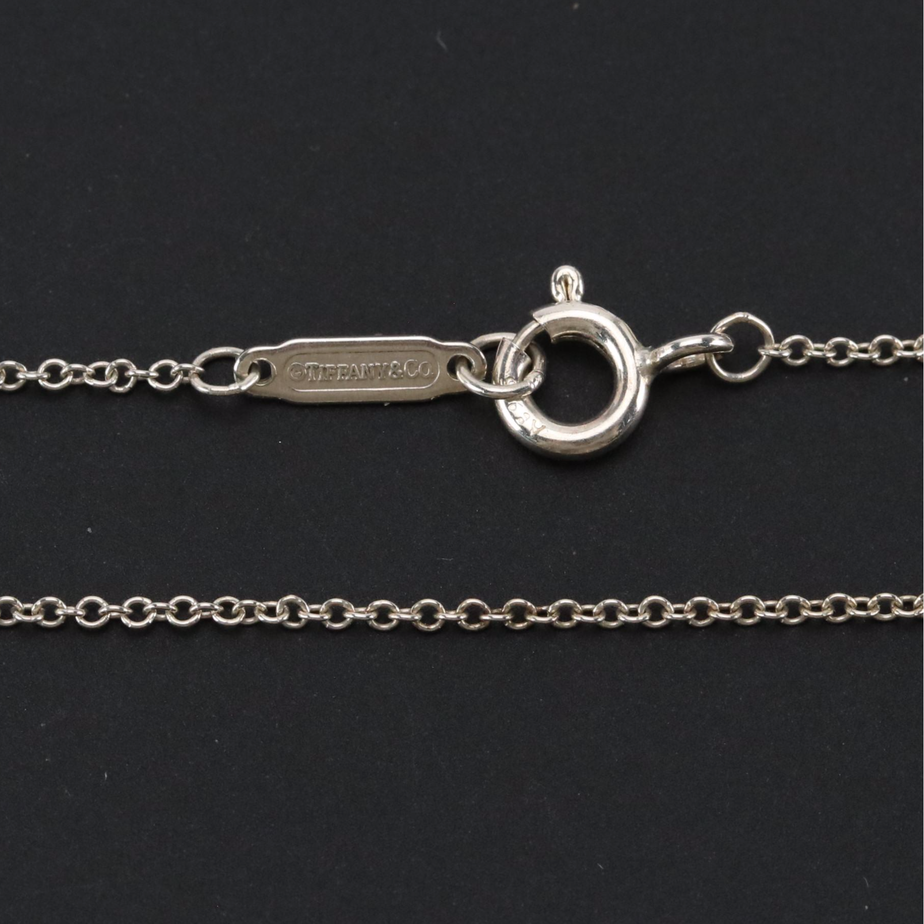 Tiffany & Co. Open Atlas Sterling Pendant Necklace in Box